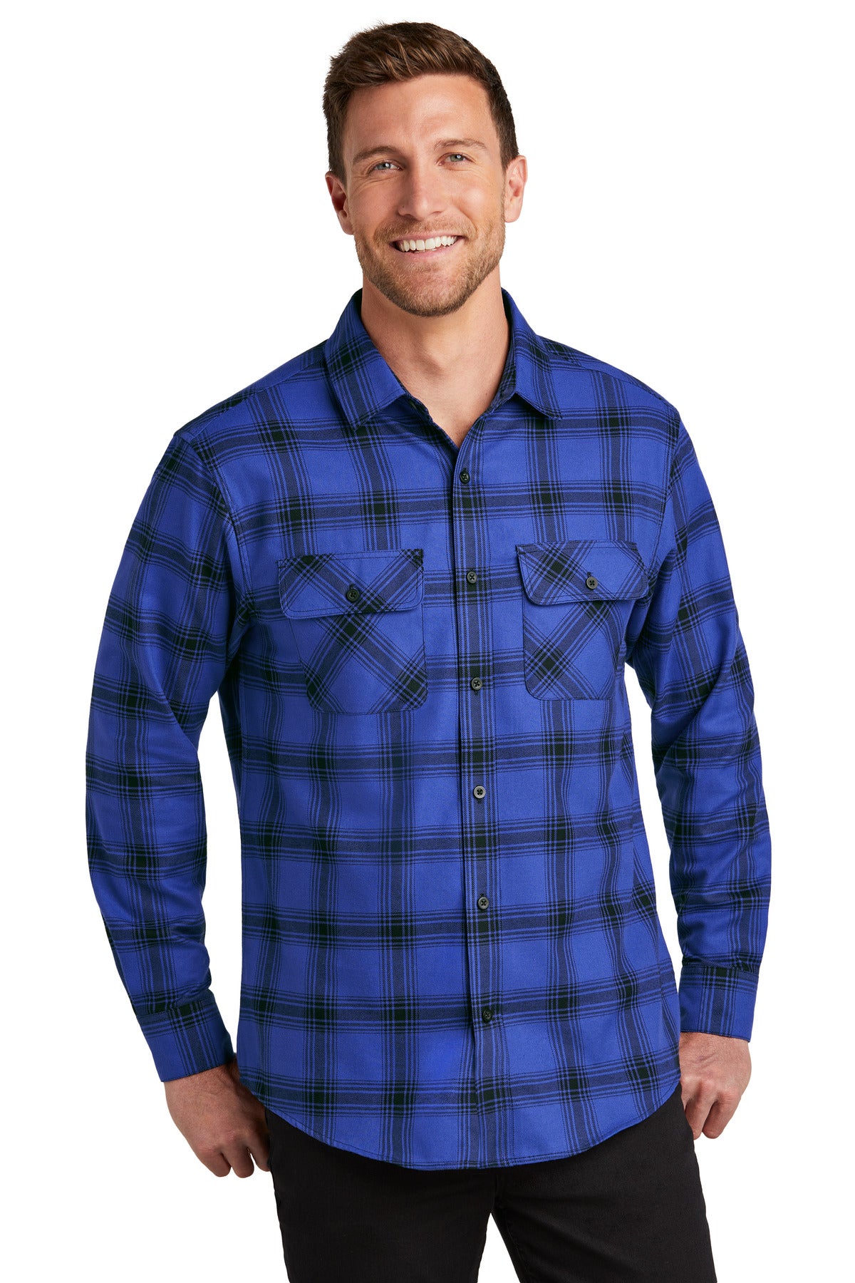Model Royal/ Black Open Plaid