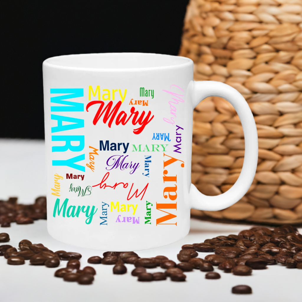 11 Ounce Coffee Mug - Short First Name On Repeat