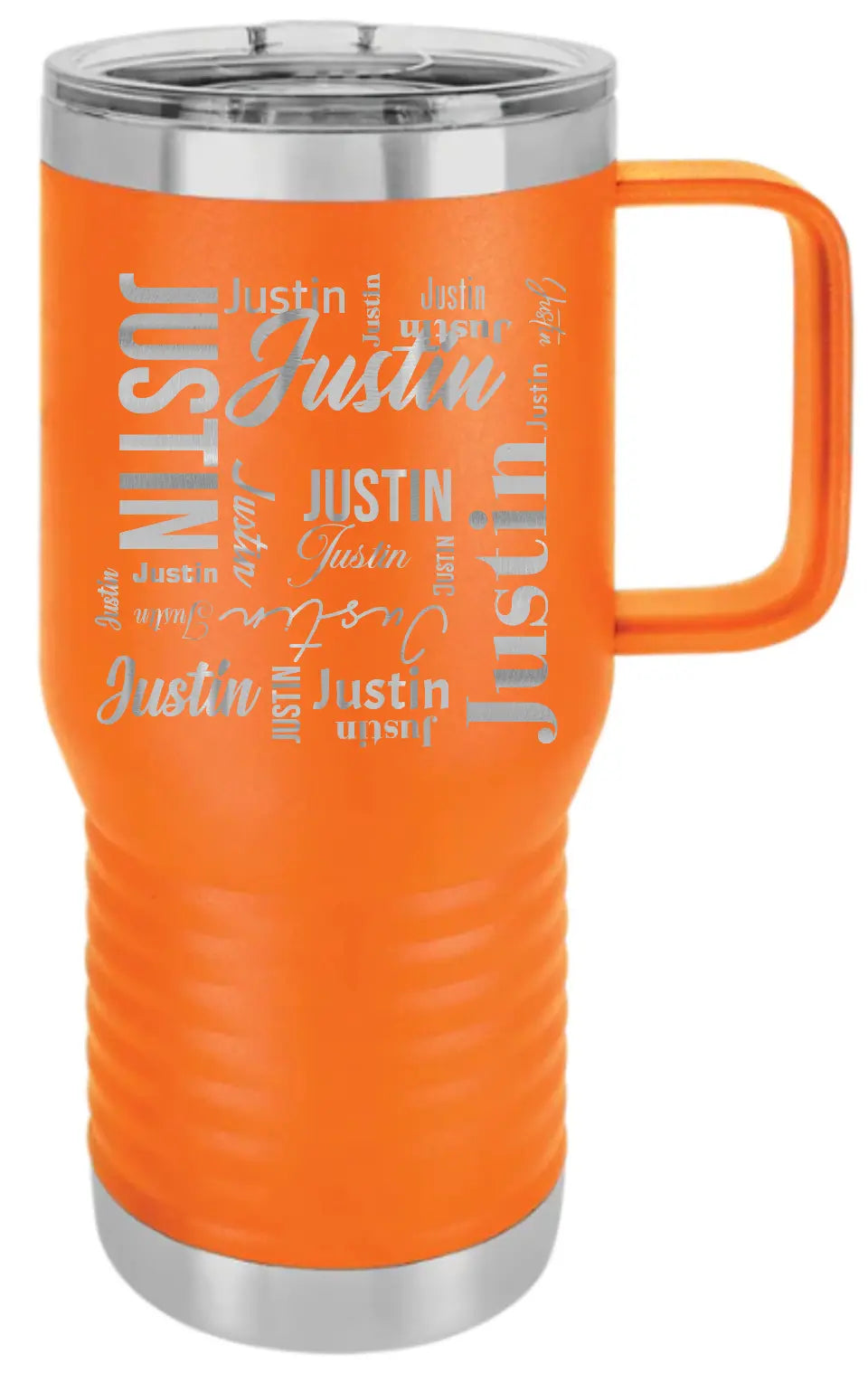 Double Walled Vacuum Insulated Travel Mug - Medium First Name On Repeat