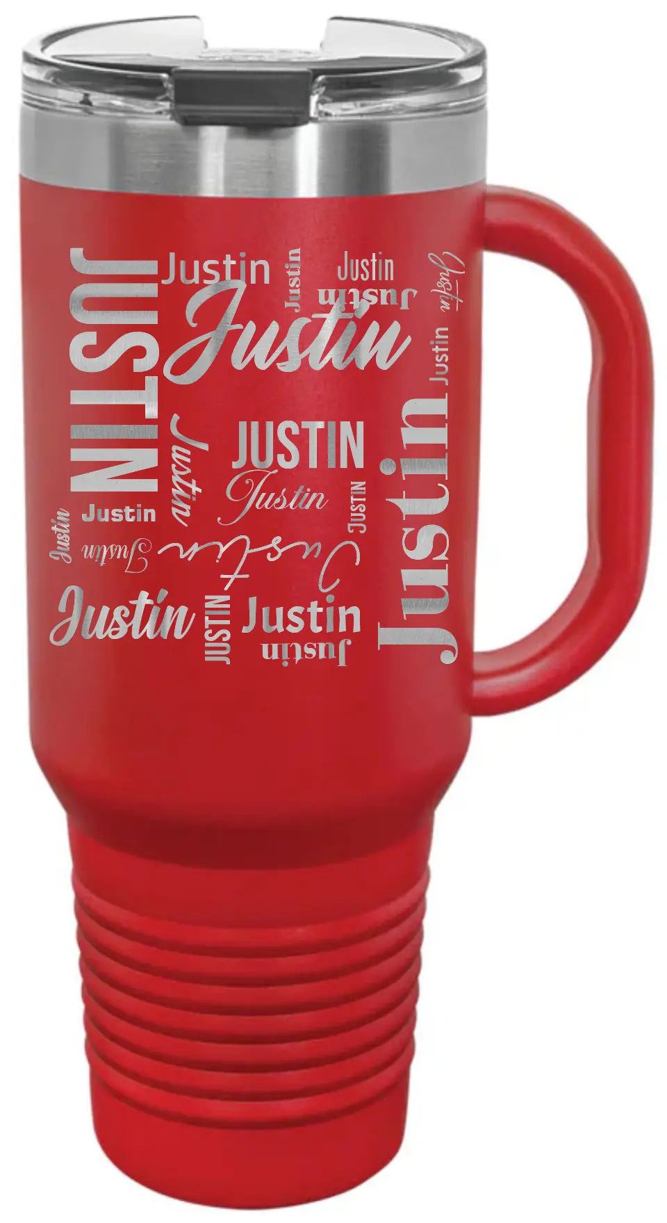 Double Walled Vacuum Insulated Travel Mug - Medium First Name On Repeat