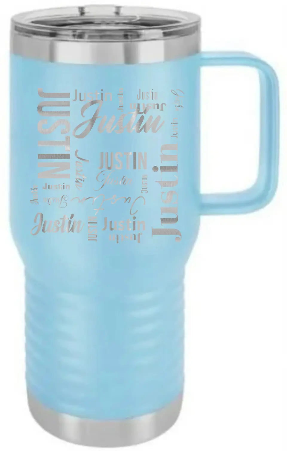 Double Walled Vacuum Insulated Travel Mug - Medium First Name On Repeat