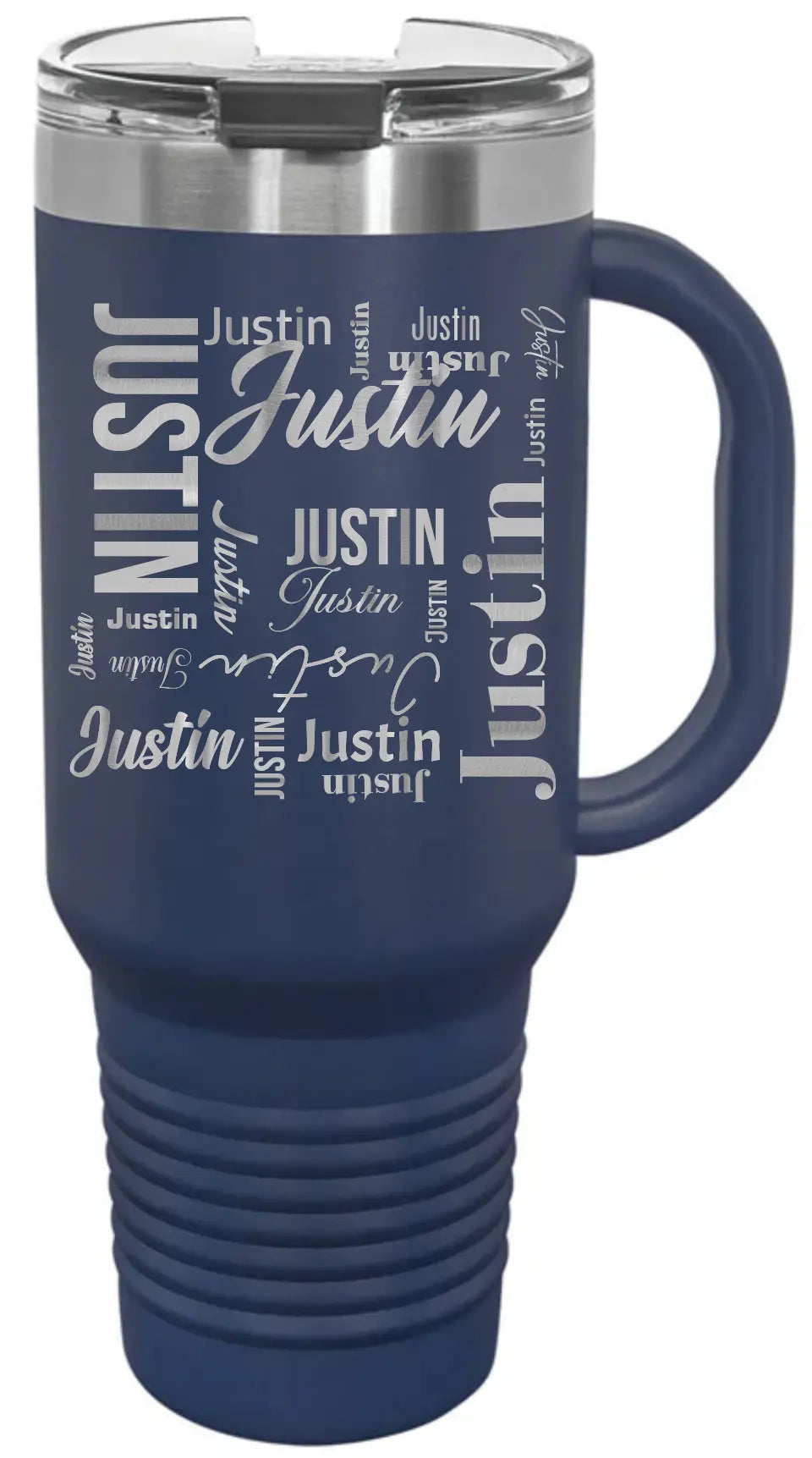 Double Walled Vacuum Insulated Travel Mug - Medium First Name On Repeat