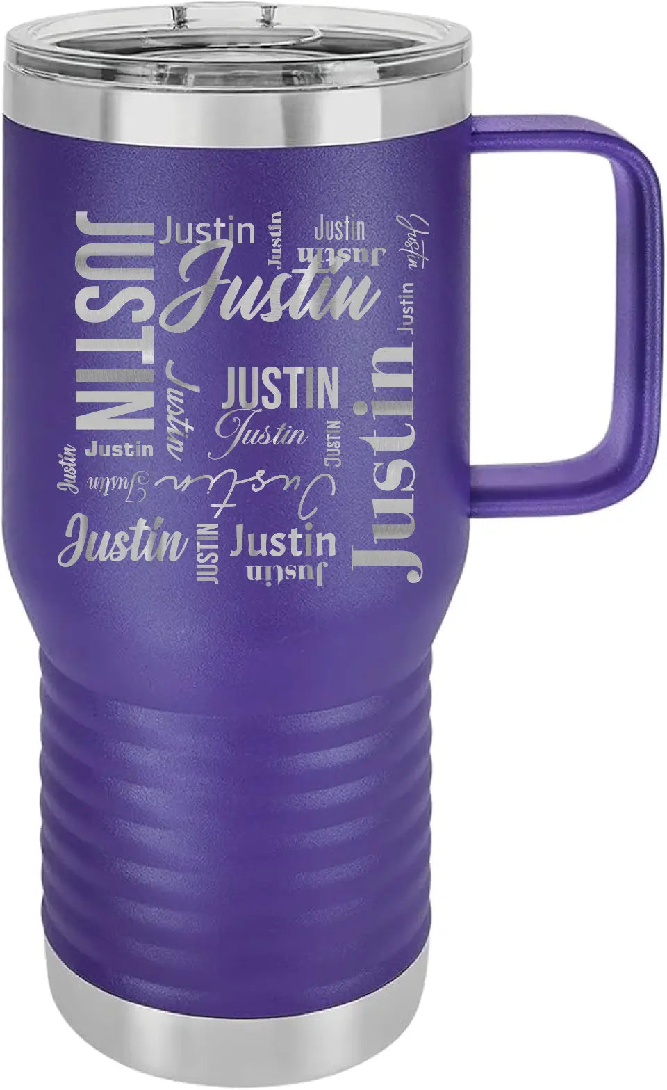 Double Walled Vacuum Insulated Travel Mug - Medium First Name On Repeat