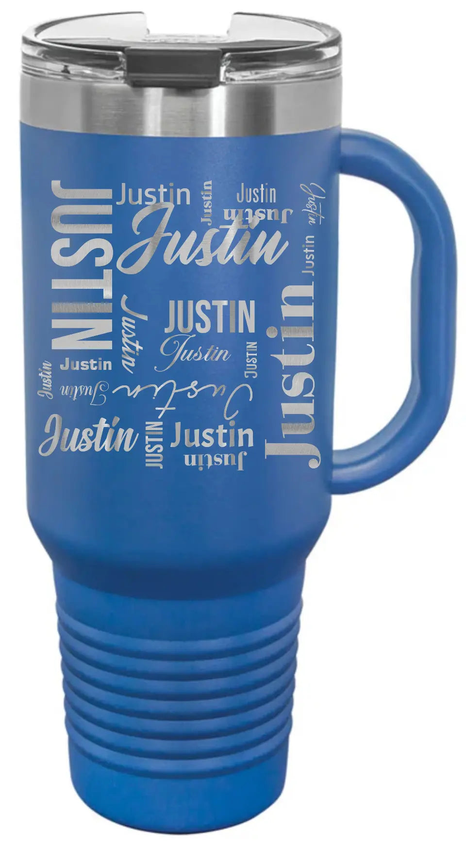 Double Walled Vacuum Insulated Travel Mug - Medium First Name On Repeat