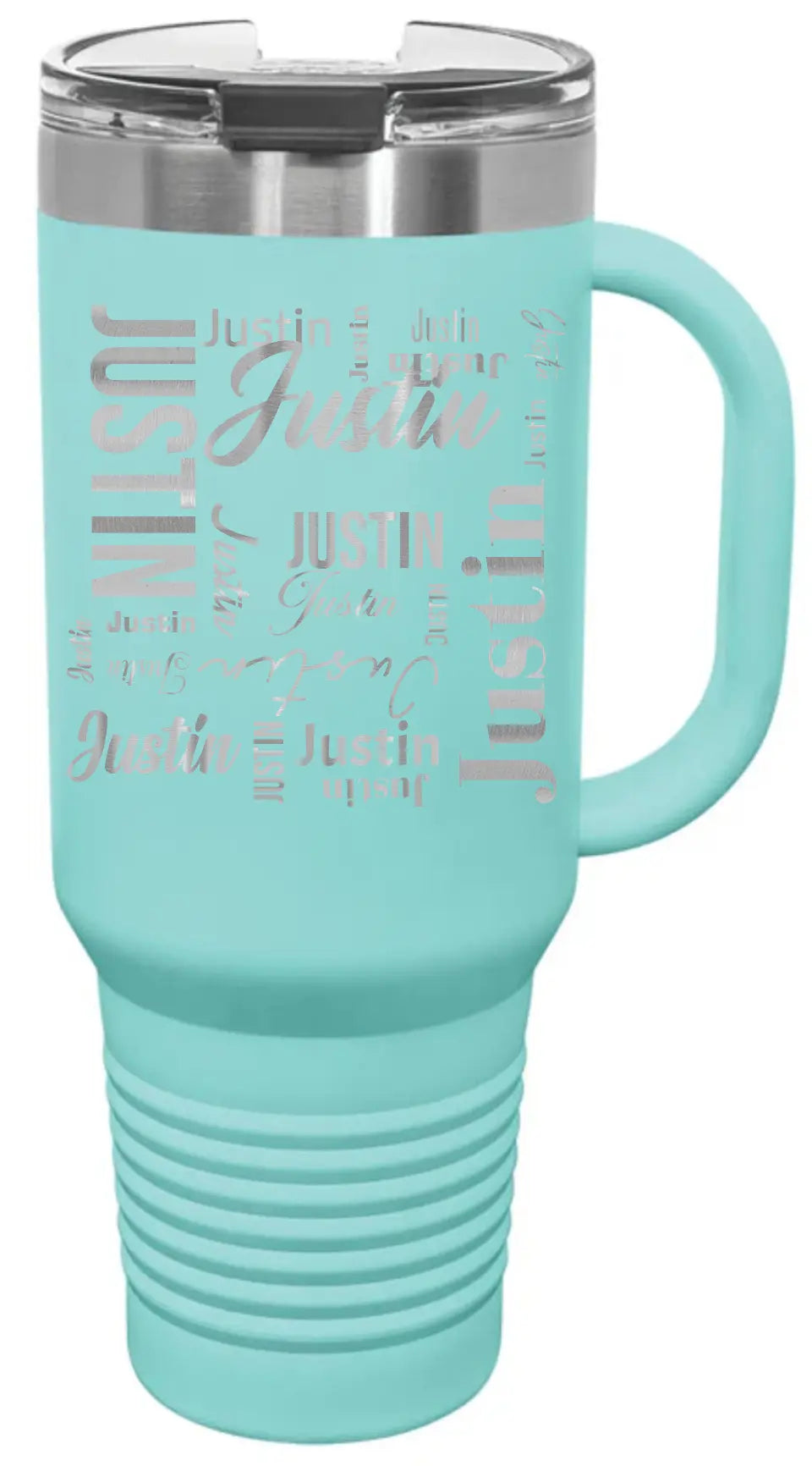 Double Walled Vacuum Insulated Travel Mug - Medium First Name On Repeat