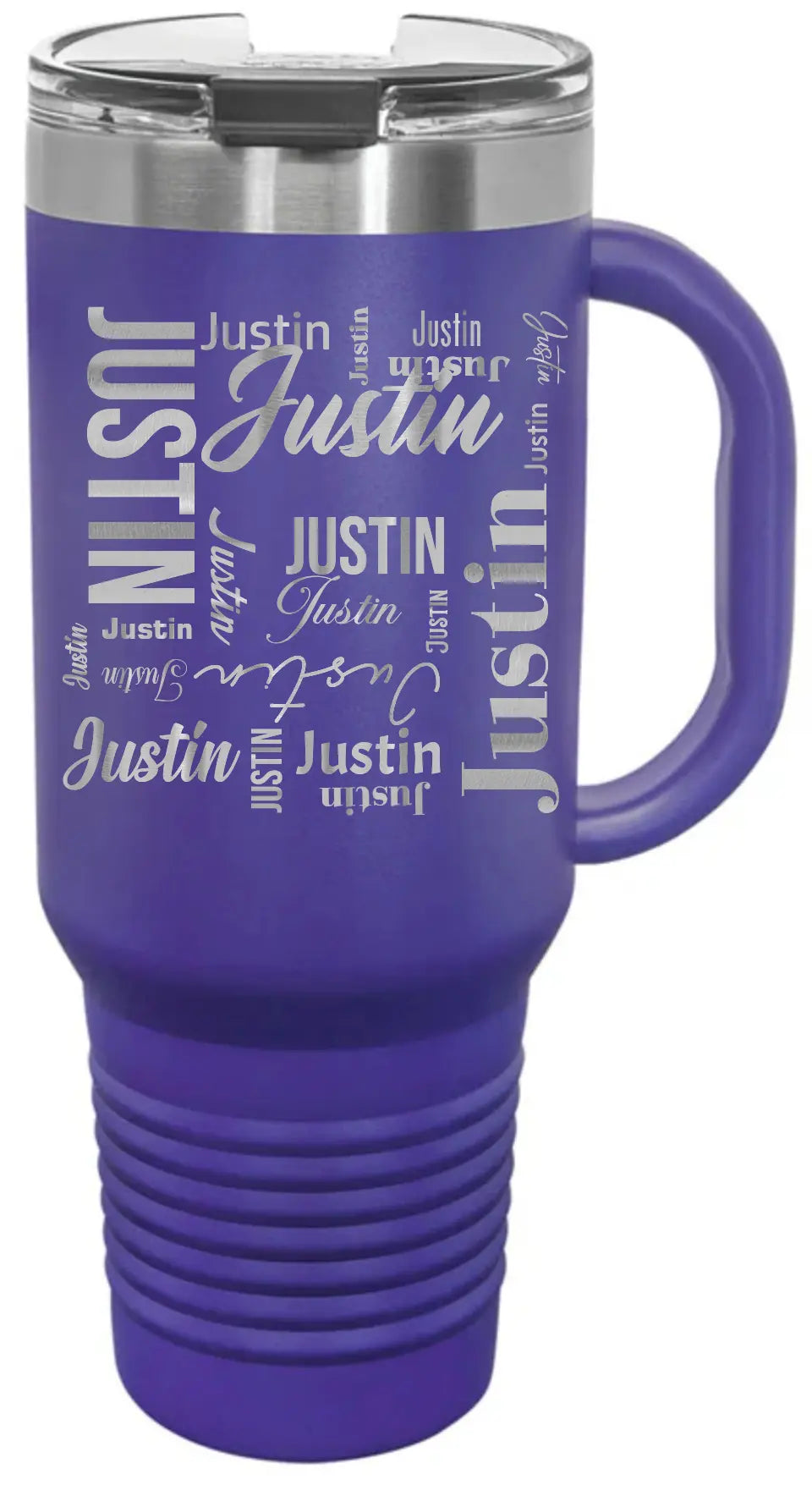 Double Walled Vacuum Insulated Travel Mug - Medium First Name On Repeat