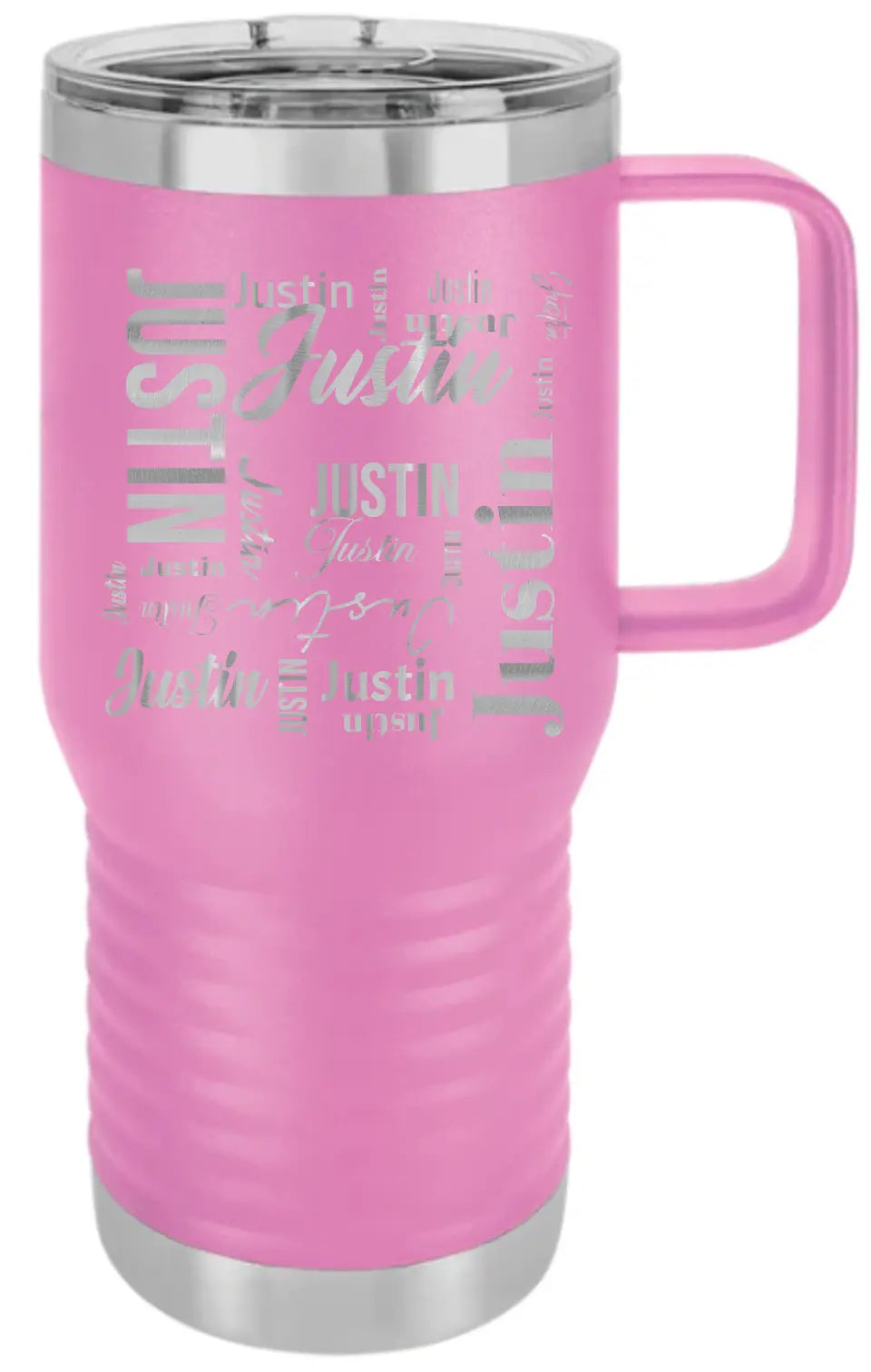 Double Walled Vacuum Insulated Travel Mug - Medium First Name On Repeat