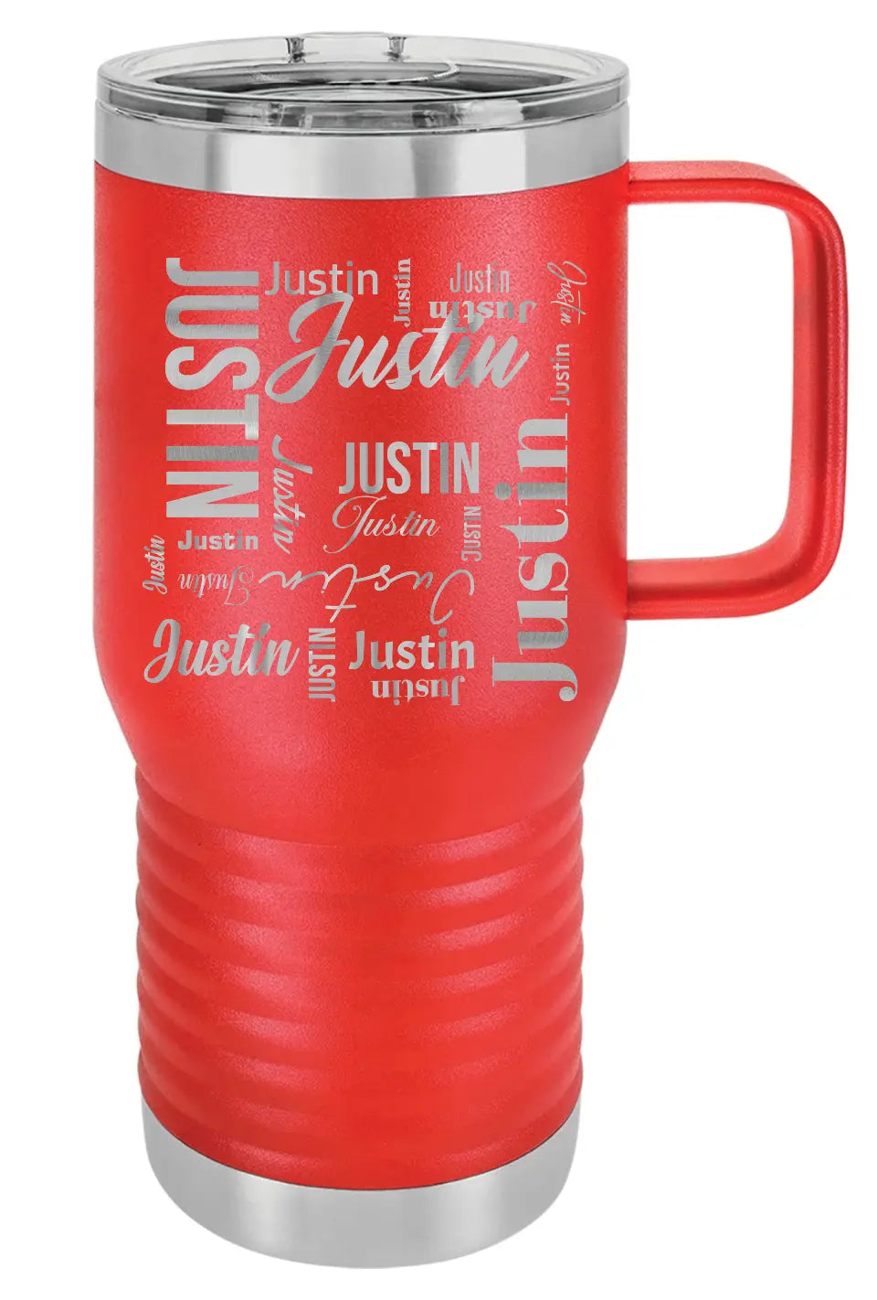 Double Walled Vacuum Insulated Travel Mug - Medium First Name On Repeat