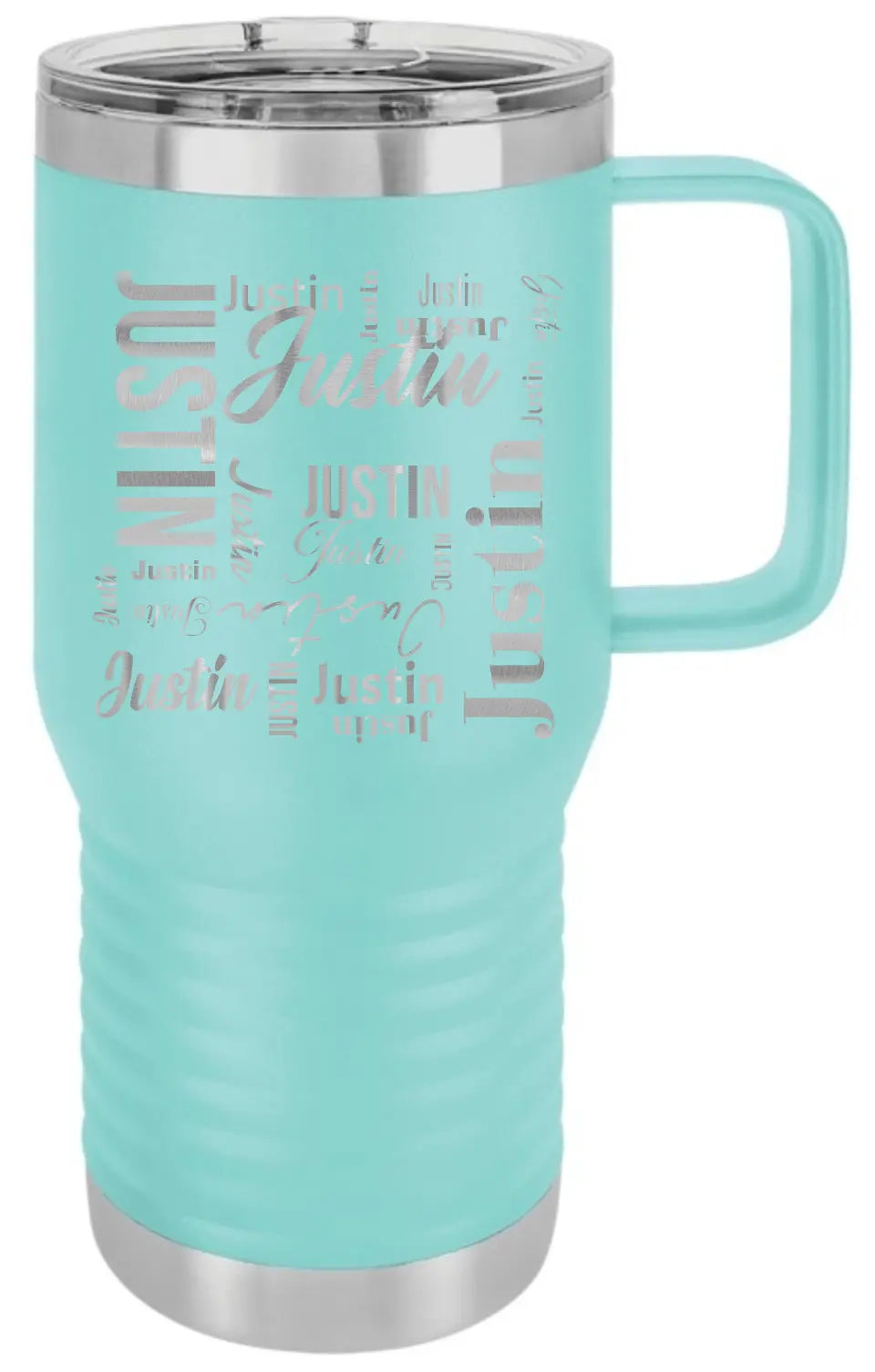 Double Walled Vacuum Insulated Travel Mug - Medium First Name On Repeat