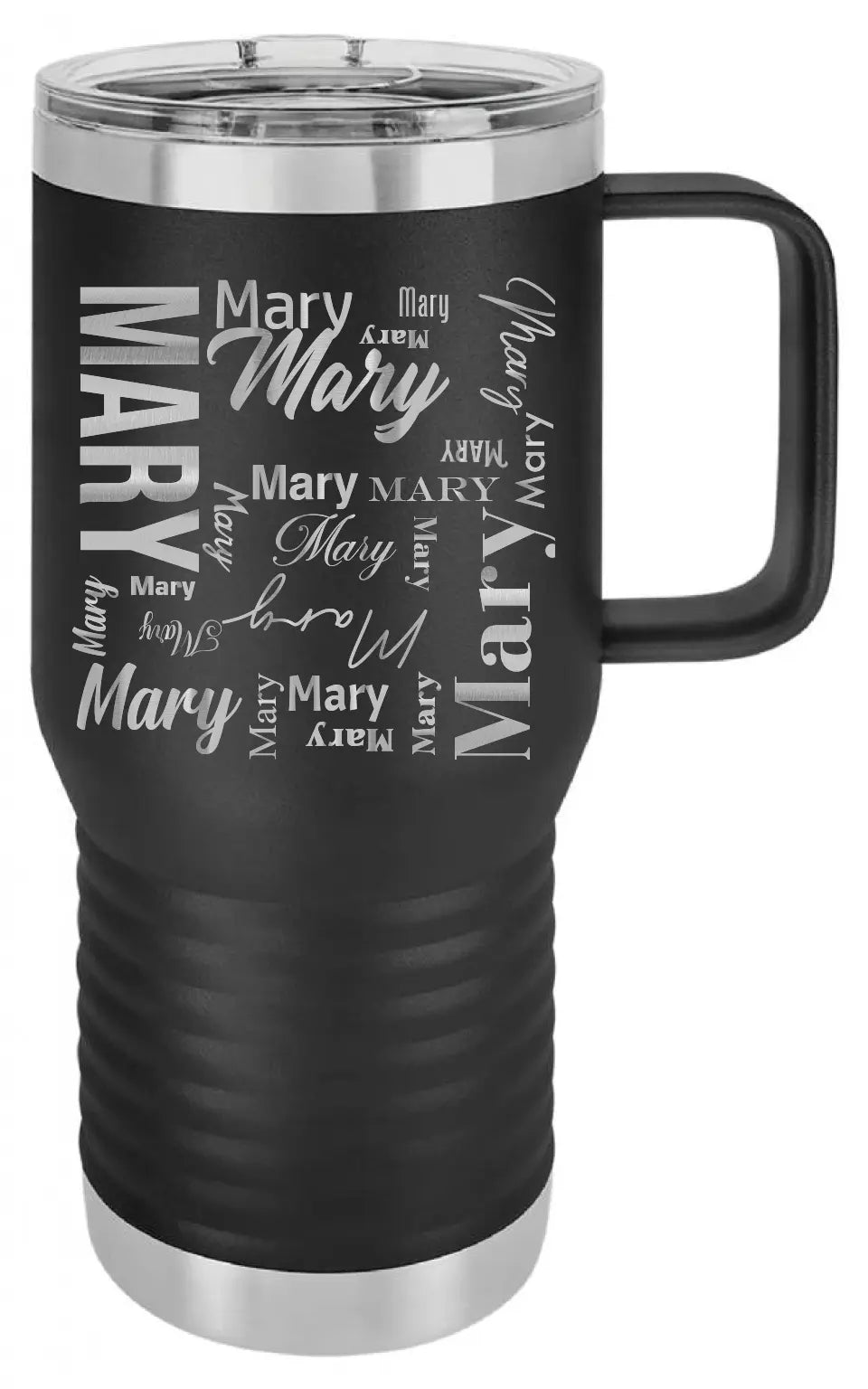 Double Walled Vacuum Insulated Travel Mug - Short First Name On Repeat
