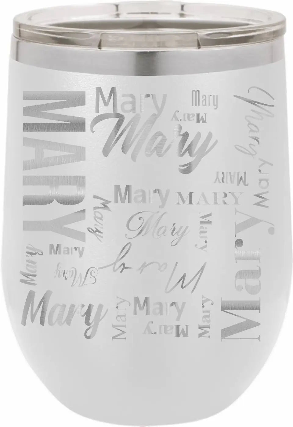 Double Walled Vacuum Insulated Wine Tumbler - Short First Name On Repeat