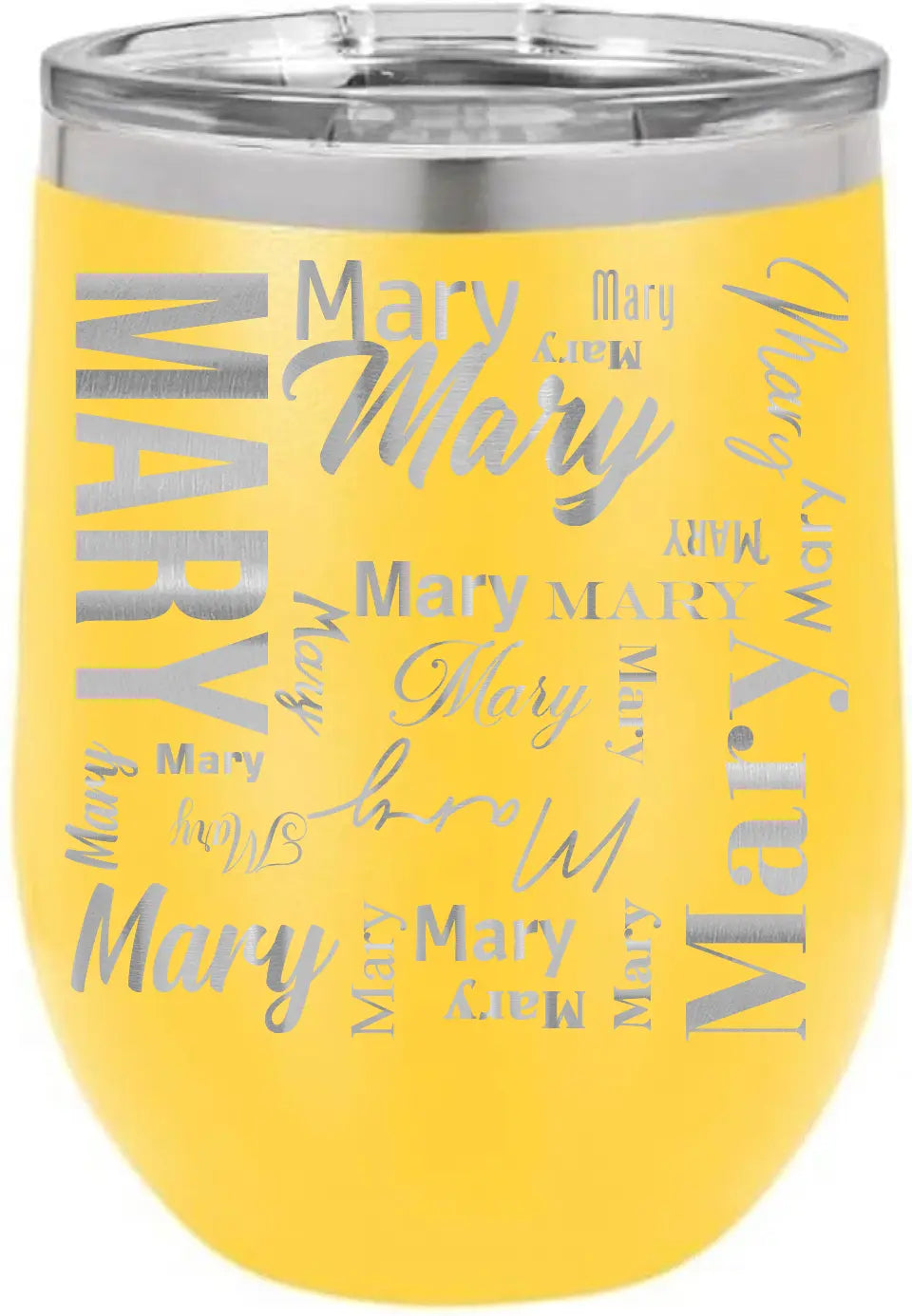 Double Walled Vacuum Insulated Wine Tumbler - Short First Name On Repeat