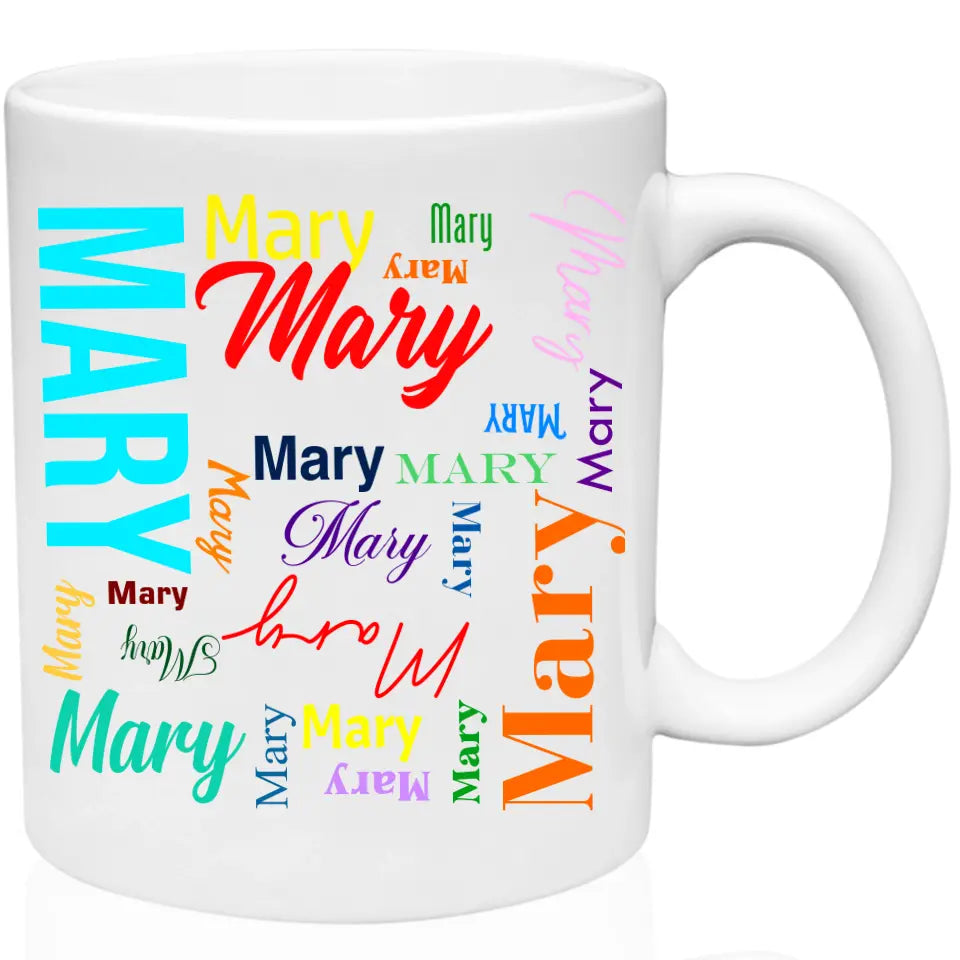 11 Ounce Coffee Mug - Short First Name On Repeat