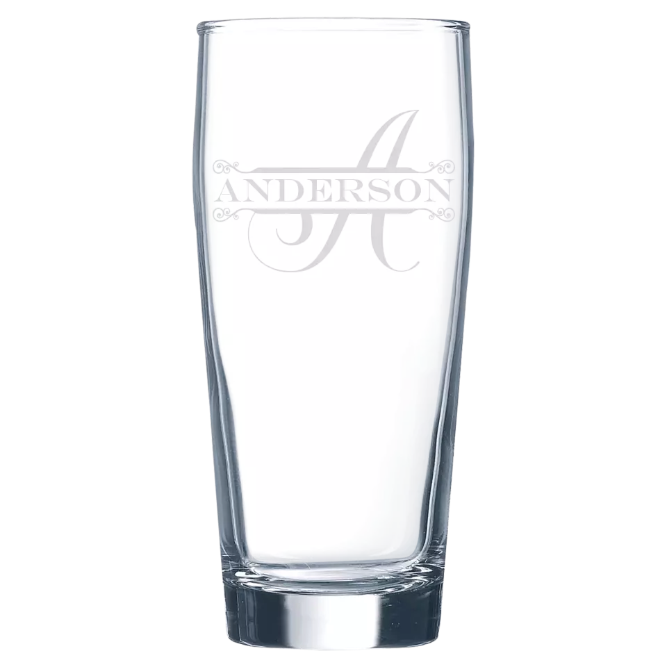 Willi Becher Glass - Split Monogram With Name