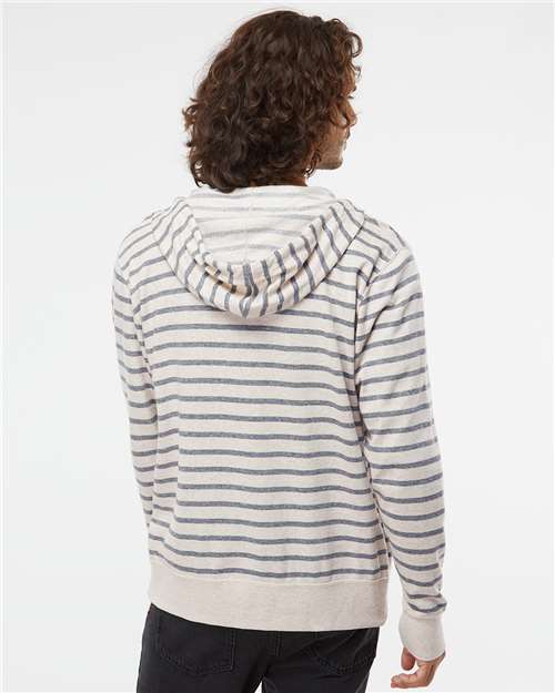 Back Model Oatmeal Heather/ Salt & Pepper Stripe