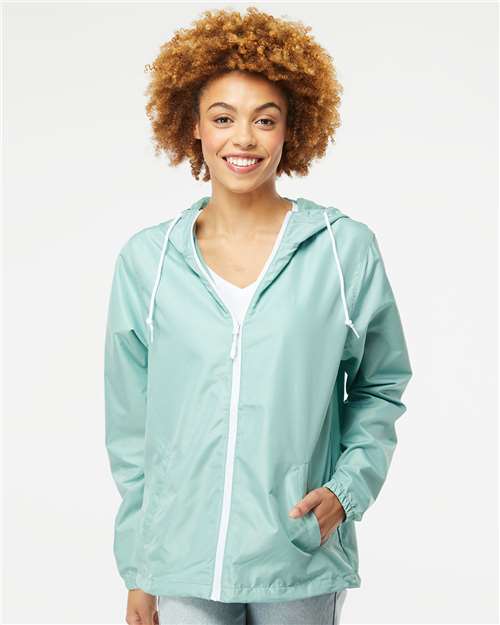 Model Aqua/ White Zipper