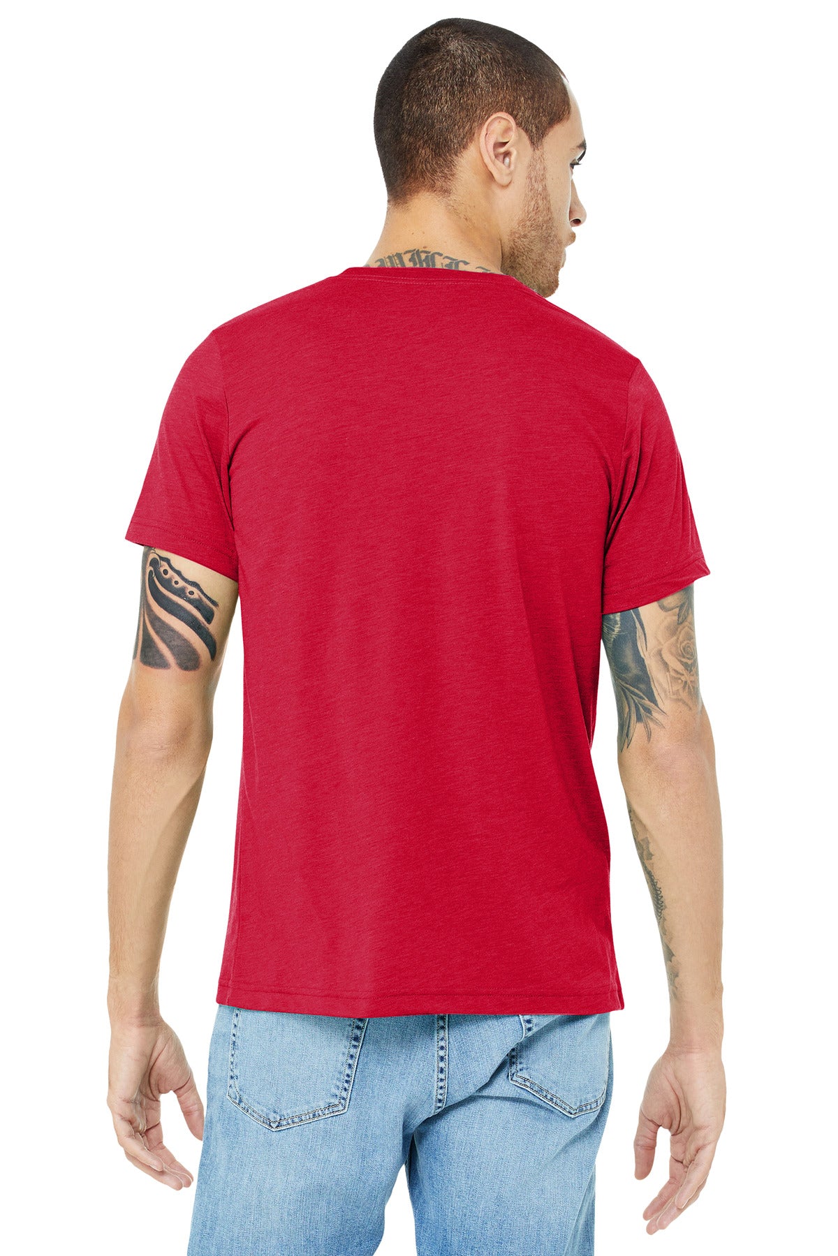 Back Model Solid Red Triblend
