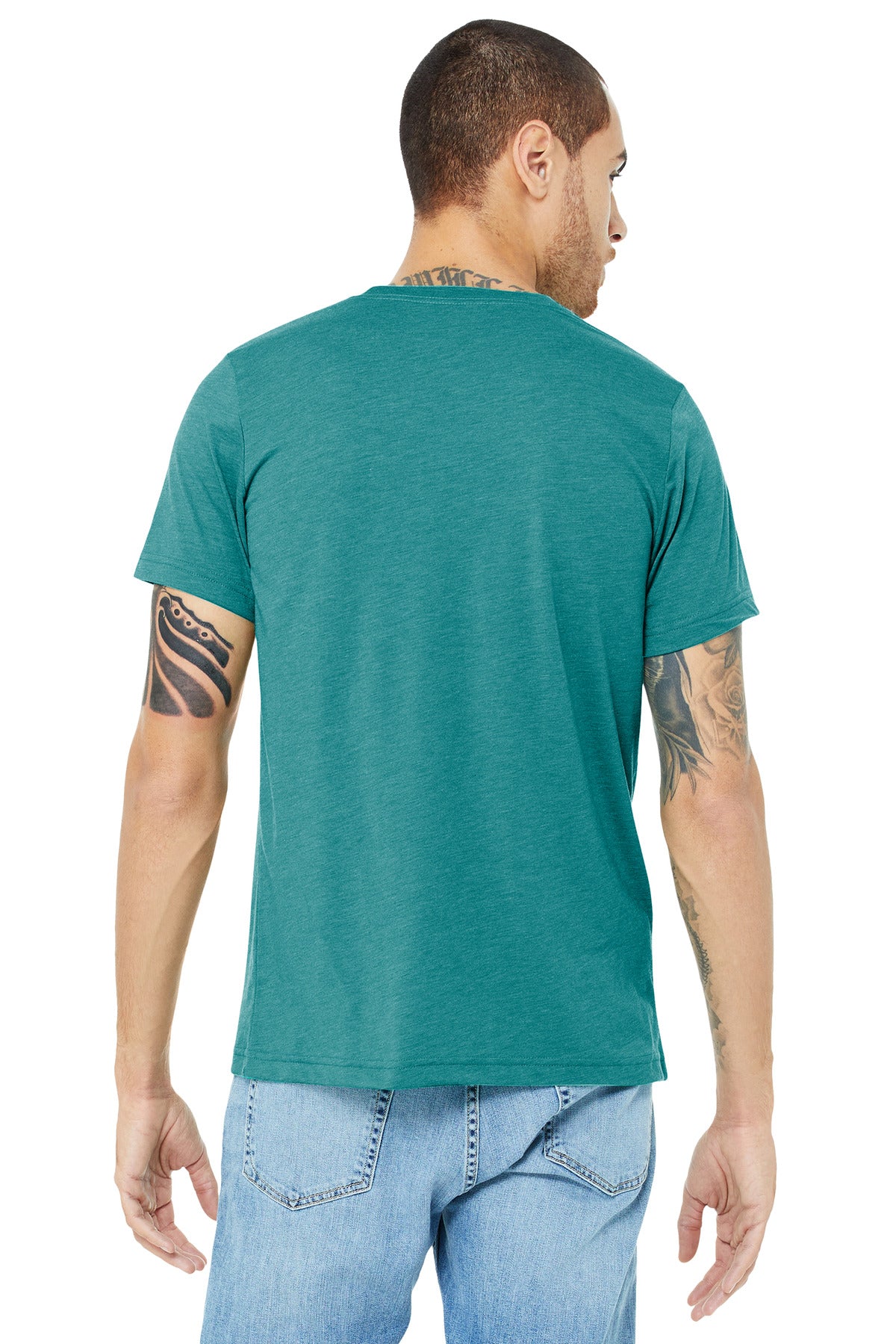 Back Model Teal Triblend