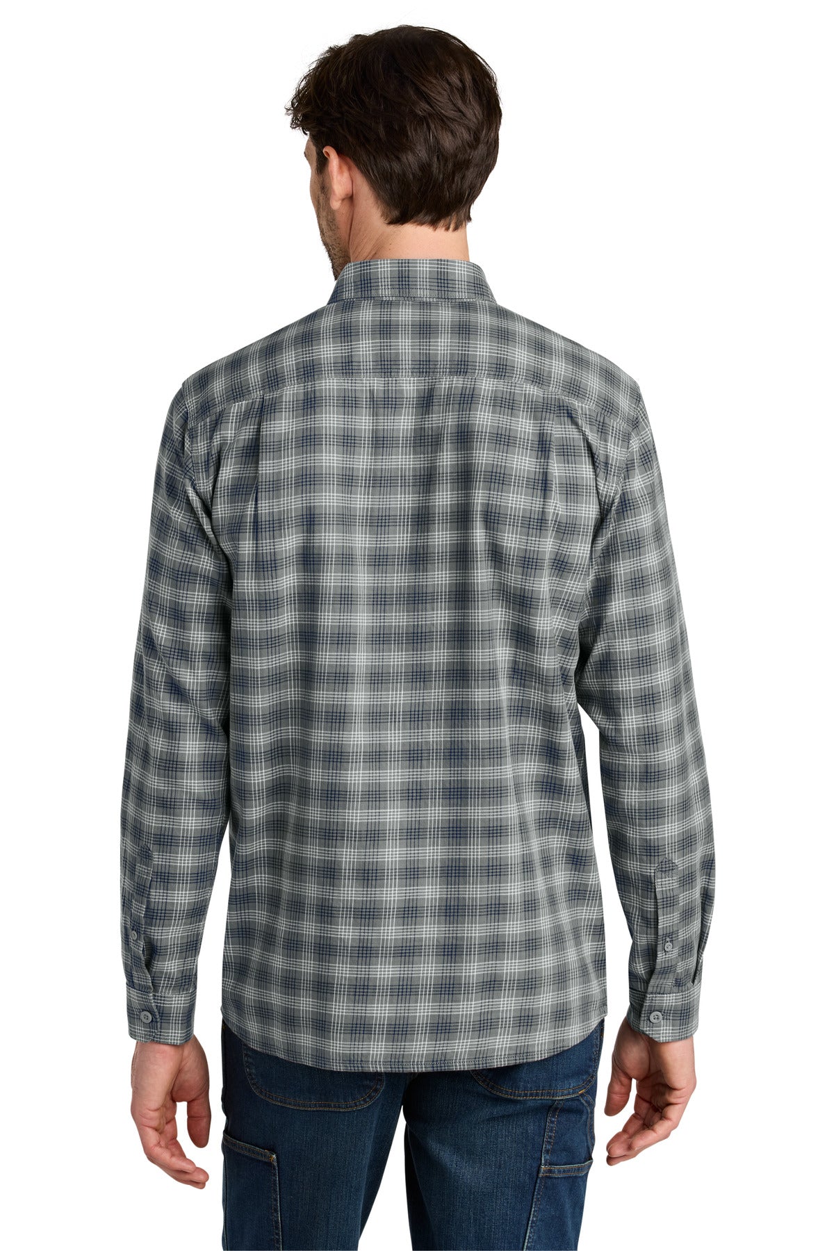 Back Model Plaid Steel Navy