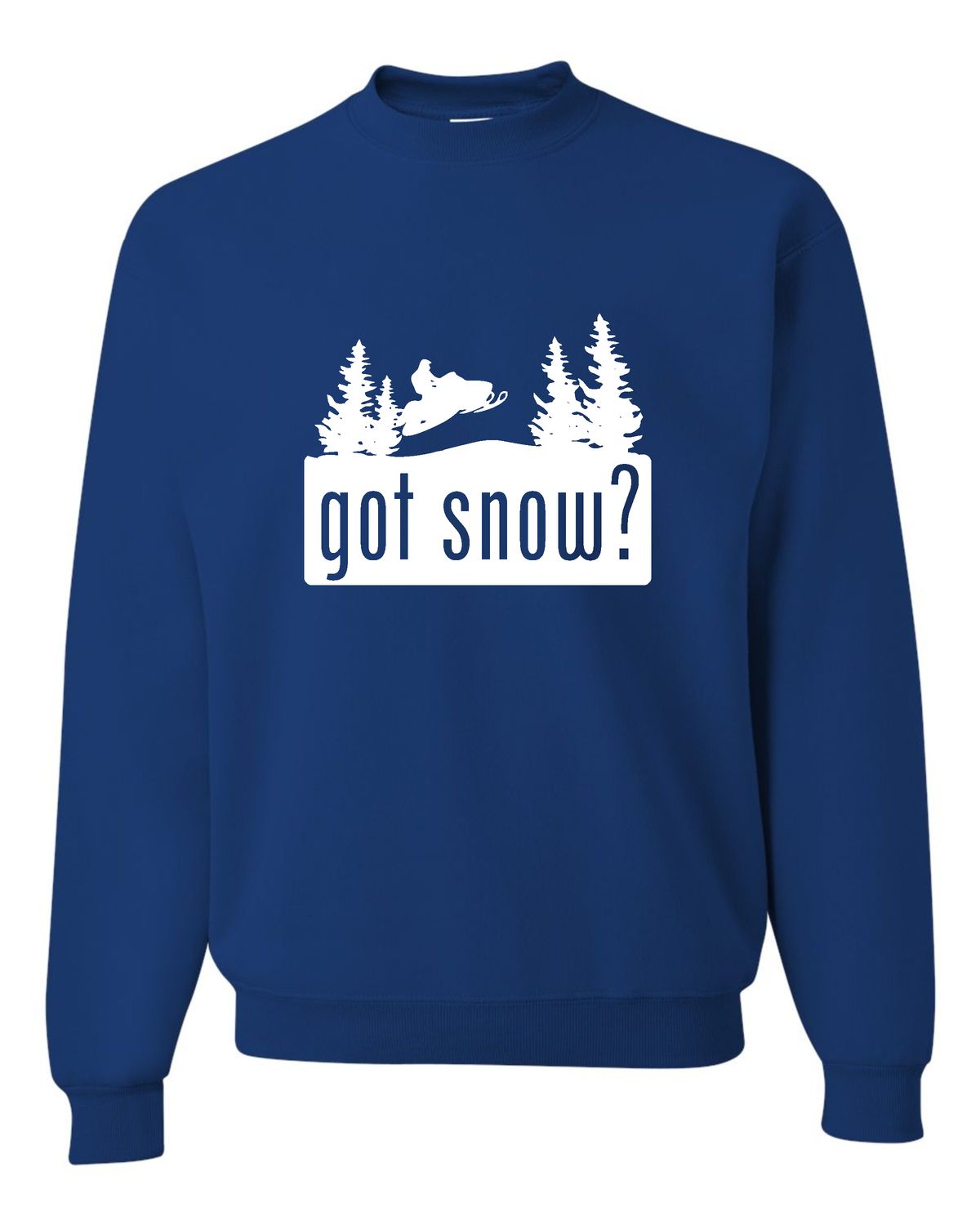 Go All Out Youth 'Got Snow?' Funny Snowmobile Crewneck Sweatshirt (Medium, Black)