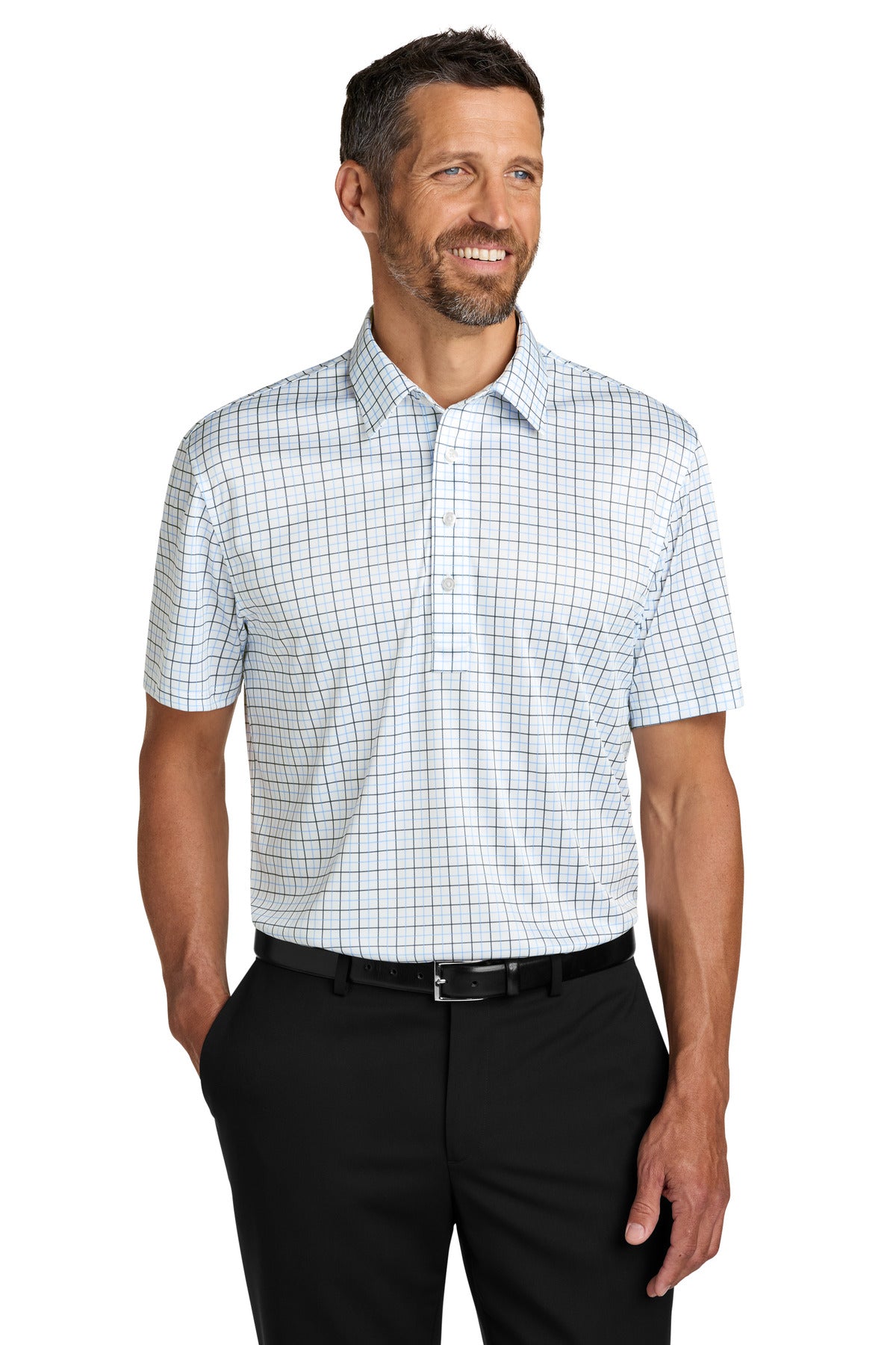 Model Black/ Carolina Blue Check