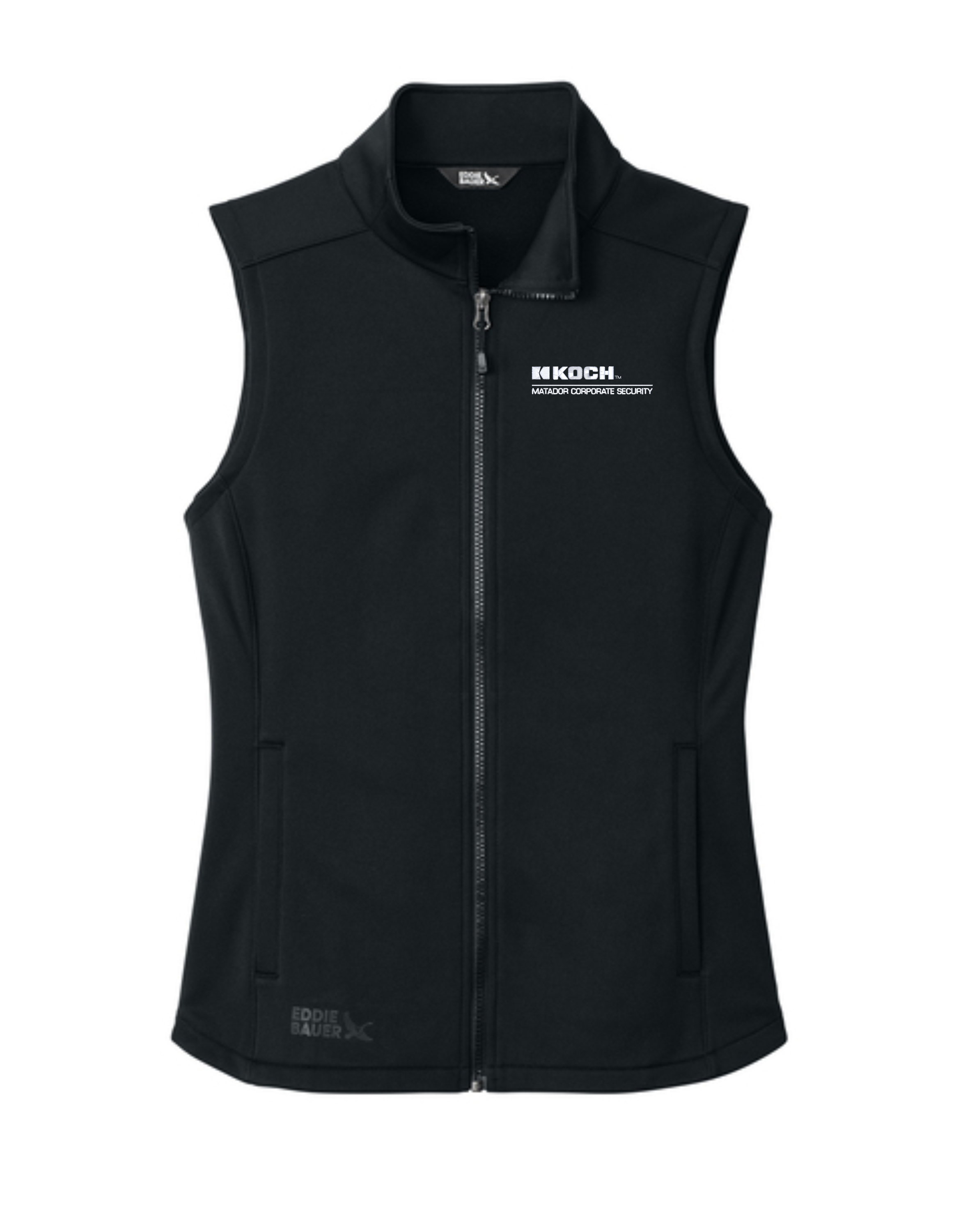 Eddie Bauer® Women's Smooth Mid Layer Fleece Vest EB2570 With Koch Text Embroidery
