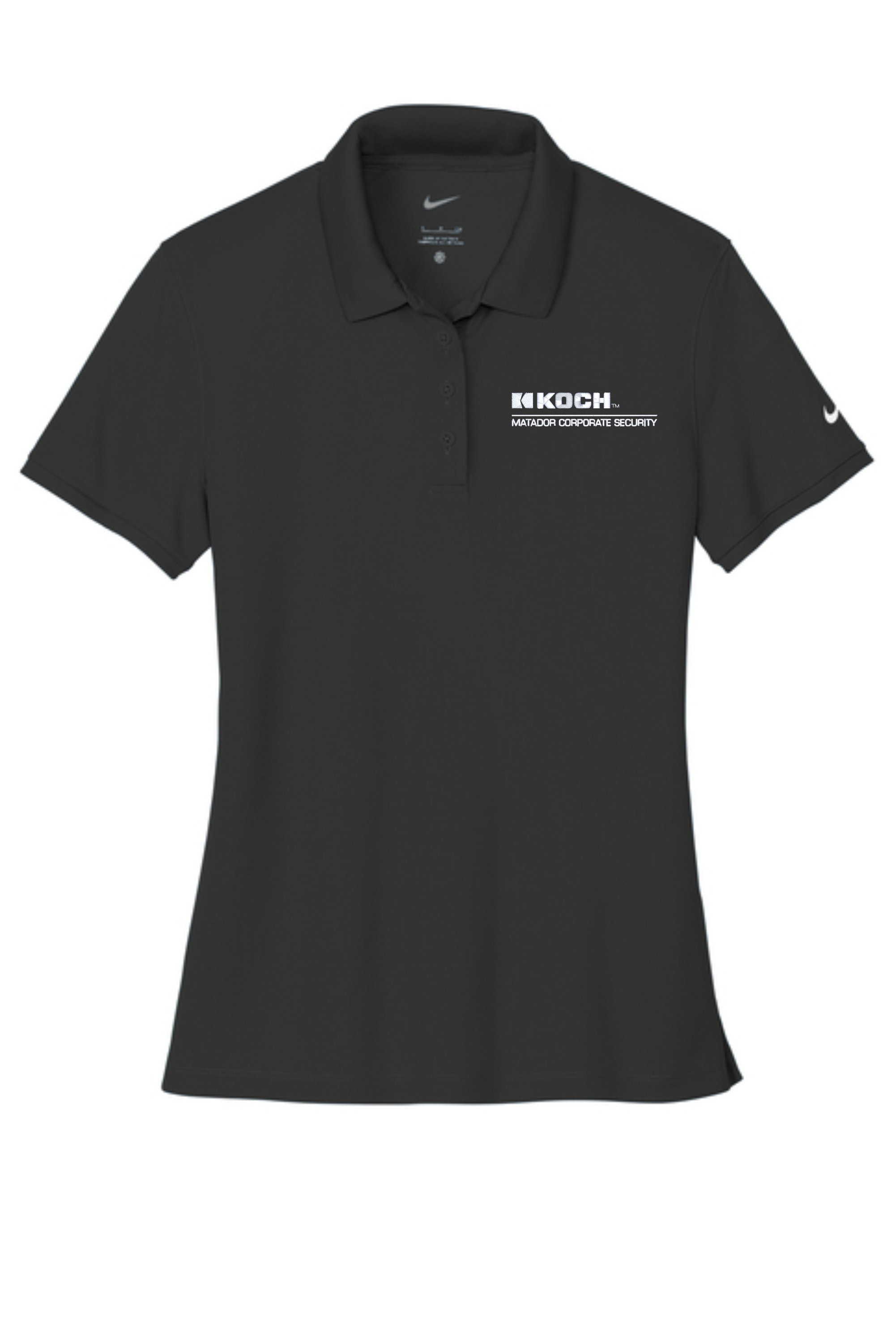 Nike NKDX6685 Women's Victory Solid Polo With Koch Text Embroidery