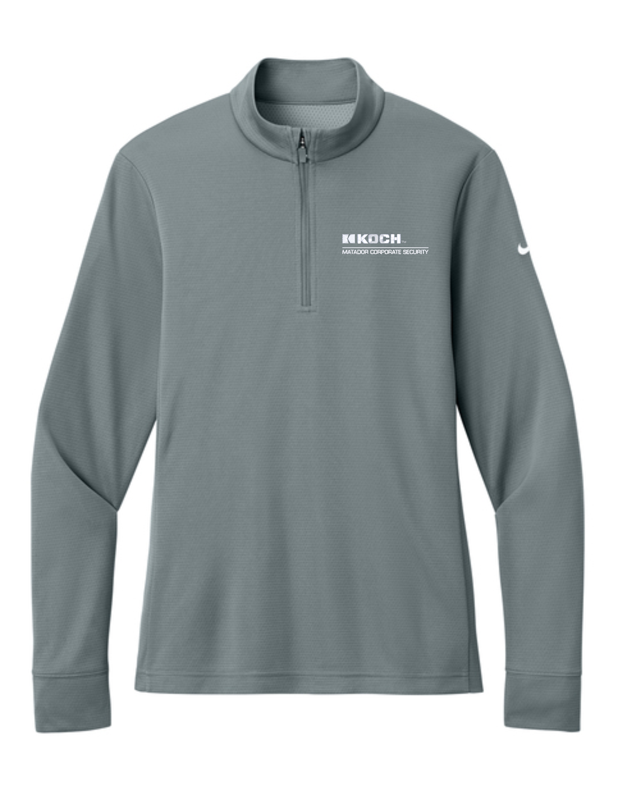 Nike Women's Essential 1/2-Zip Cover-Up NKHM7969 With Koch Text Embroidery