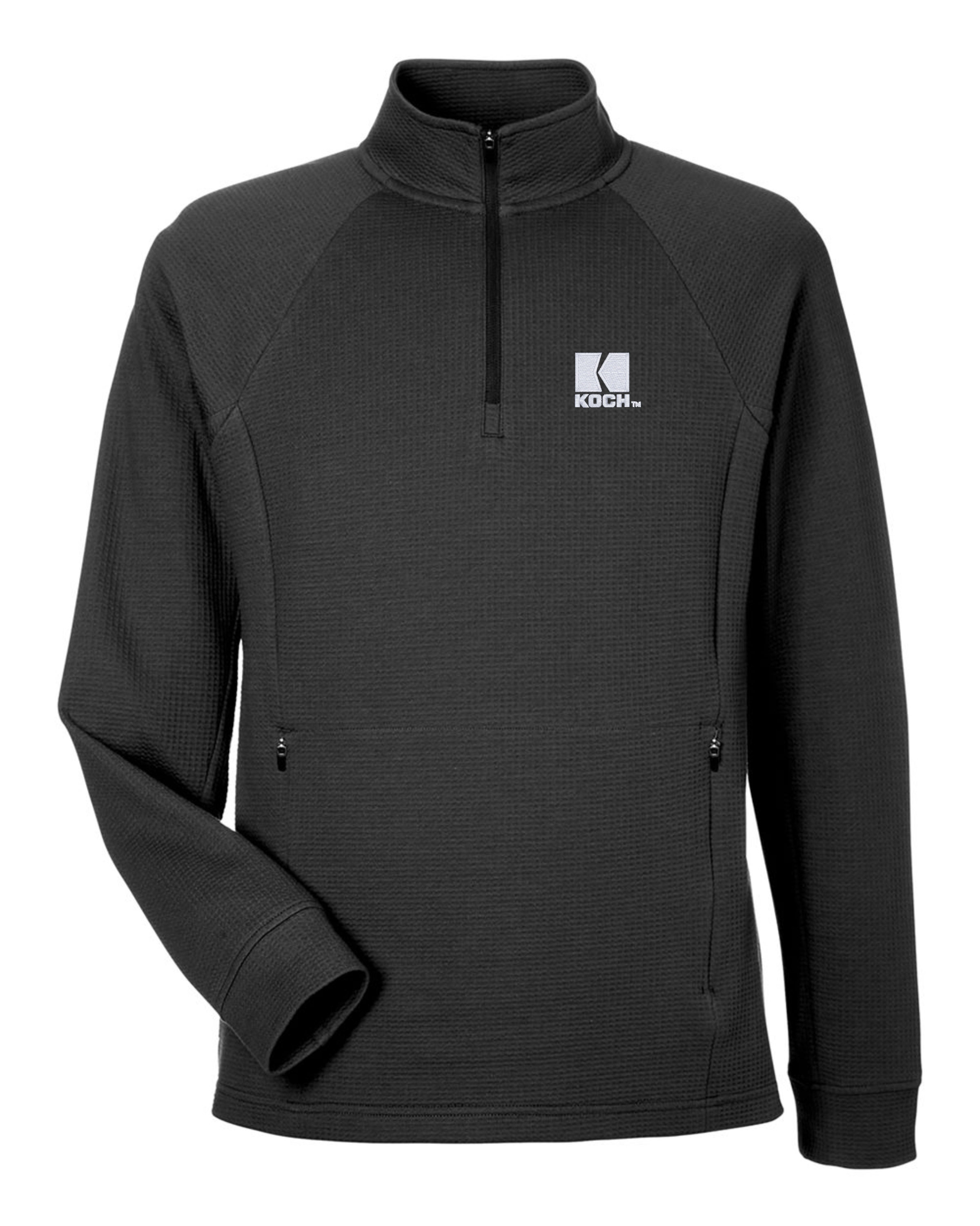North End NE200 Rhythm Waffle Quarter-Zip Pullover With Koch Embroidery