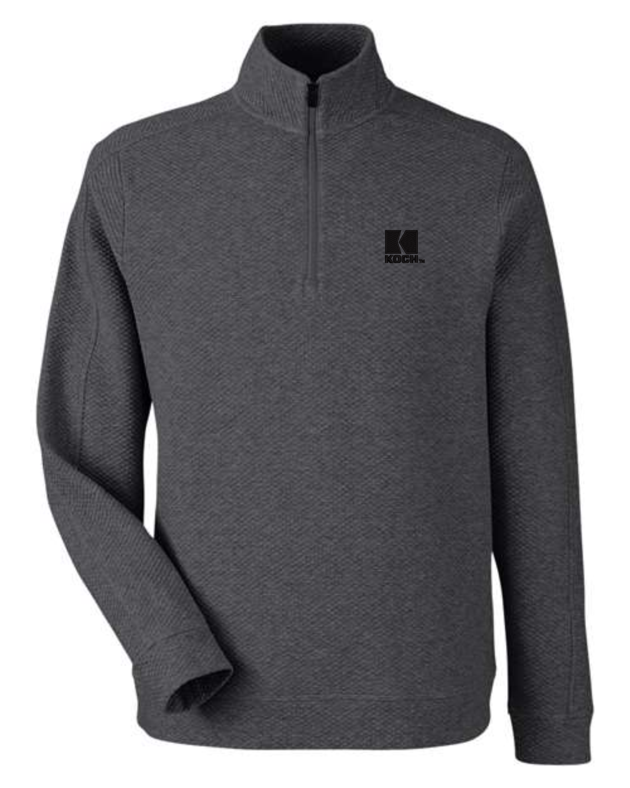 North End NE725 Spirit Textured Quarter-Zip Pullover With Koch Embroidery