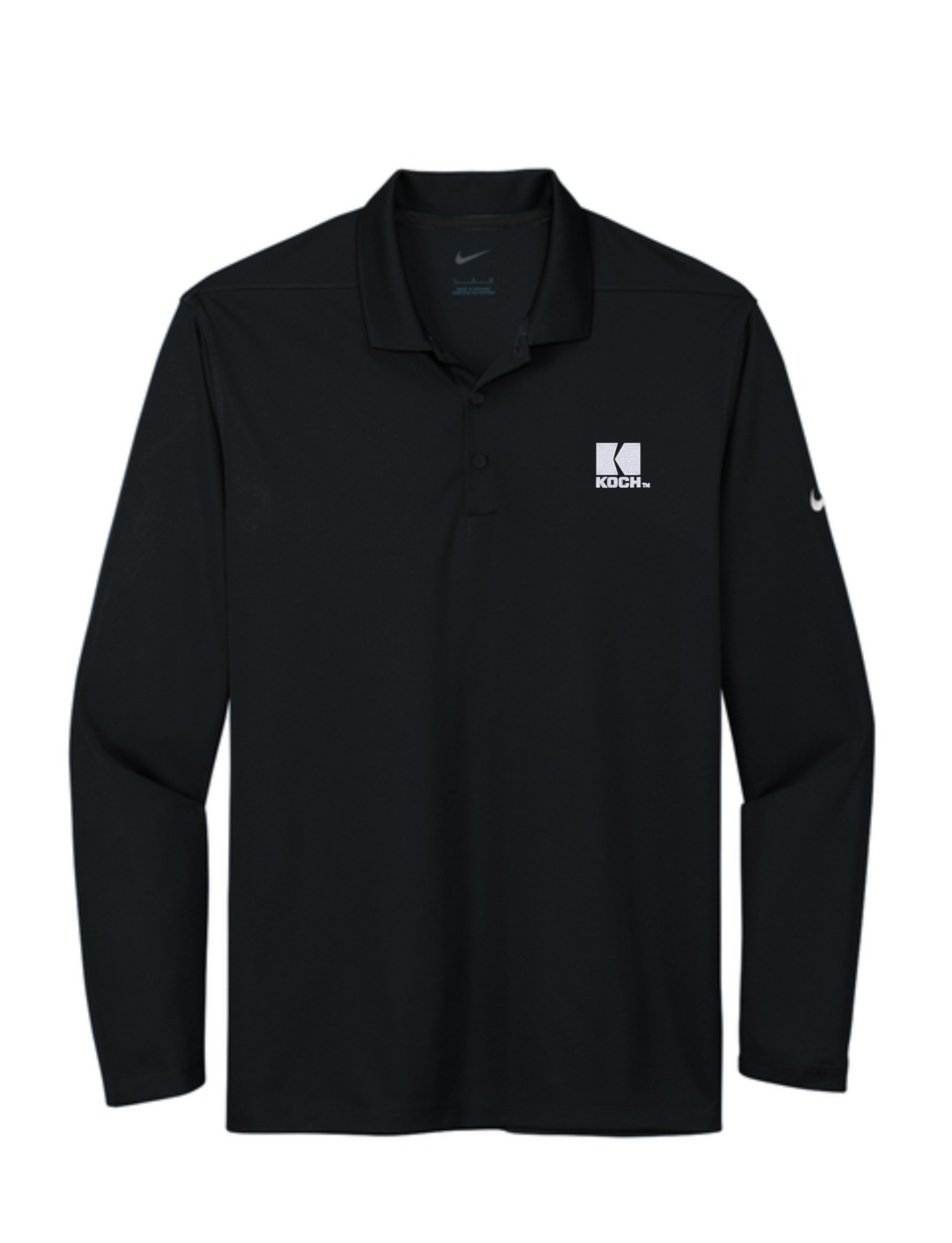 Nike NKDC2104 Dri-FIT Micro Pique 2.0 Long Sleeve Polo With Koch Embroidery
