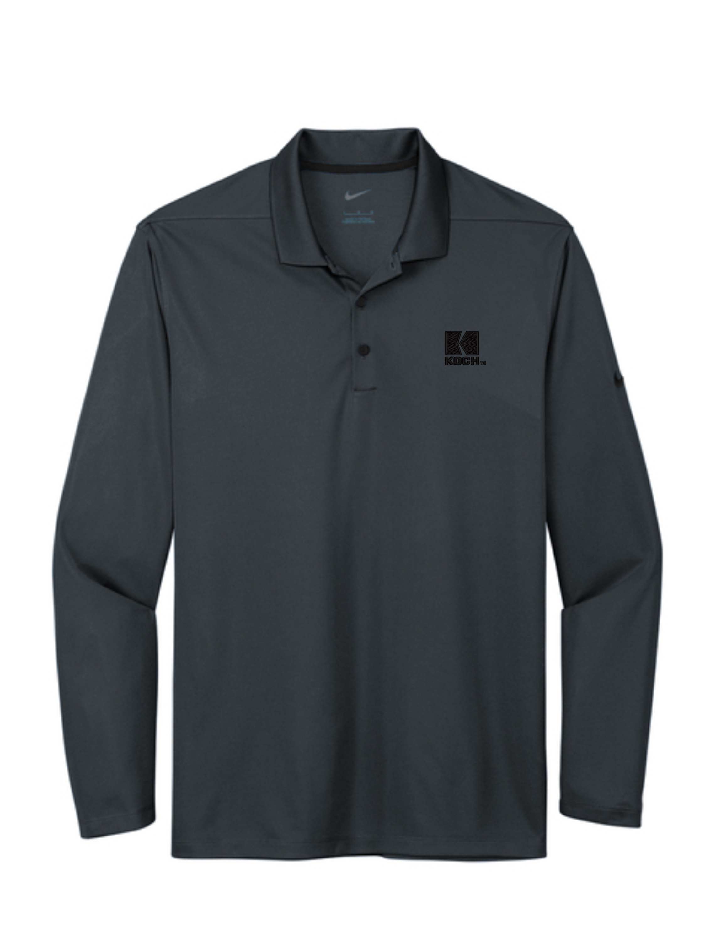 Nike NKDC2104 Dri-FIT Micro Pique 2.0 Long Sleeve Polo With Koch Embroidery