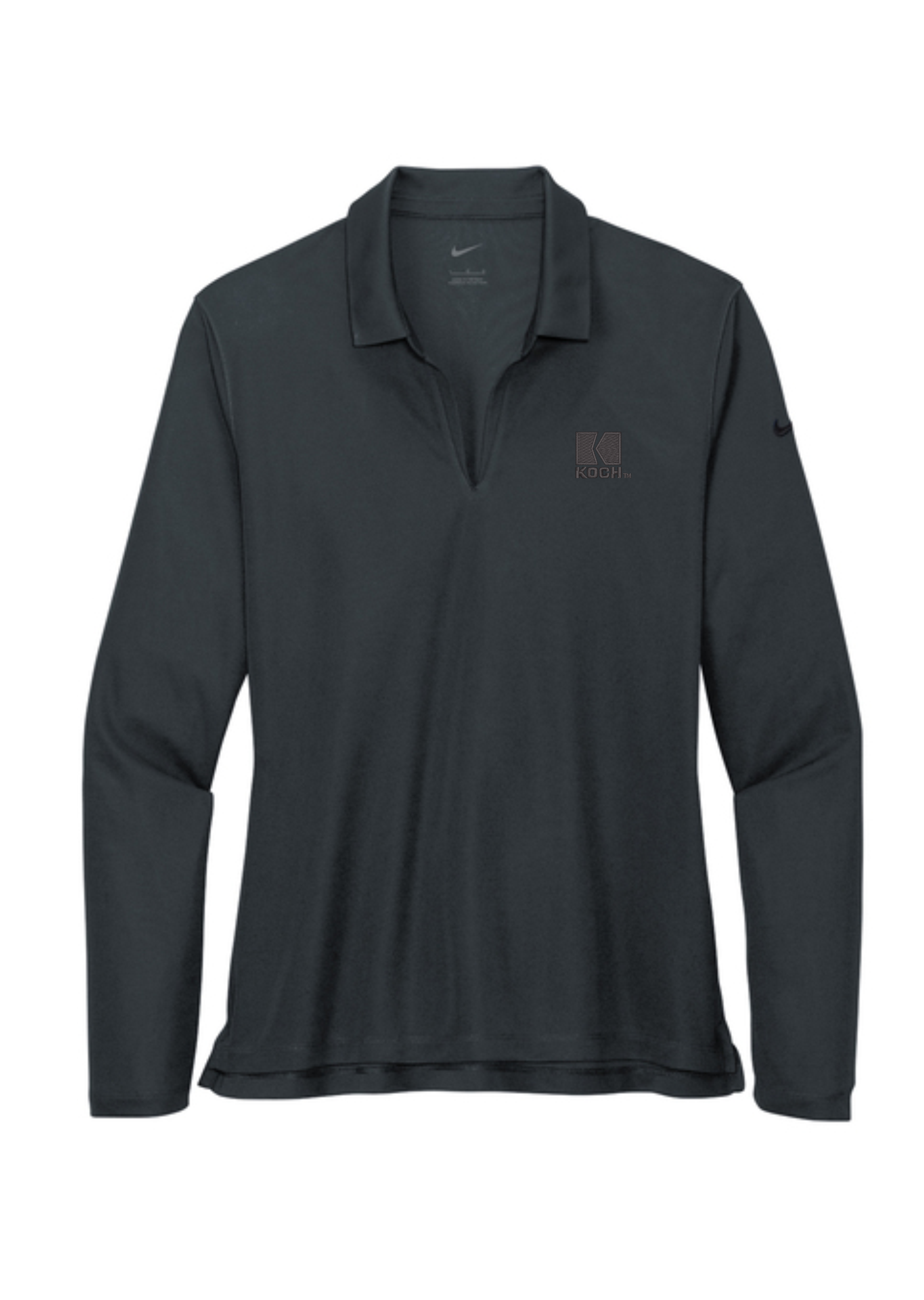 Nike NKDC2105 Women's Dri-FIT Micro Pique 20 Long Sleeve Polo With Koch Embroidery