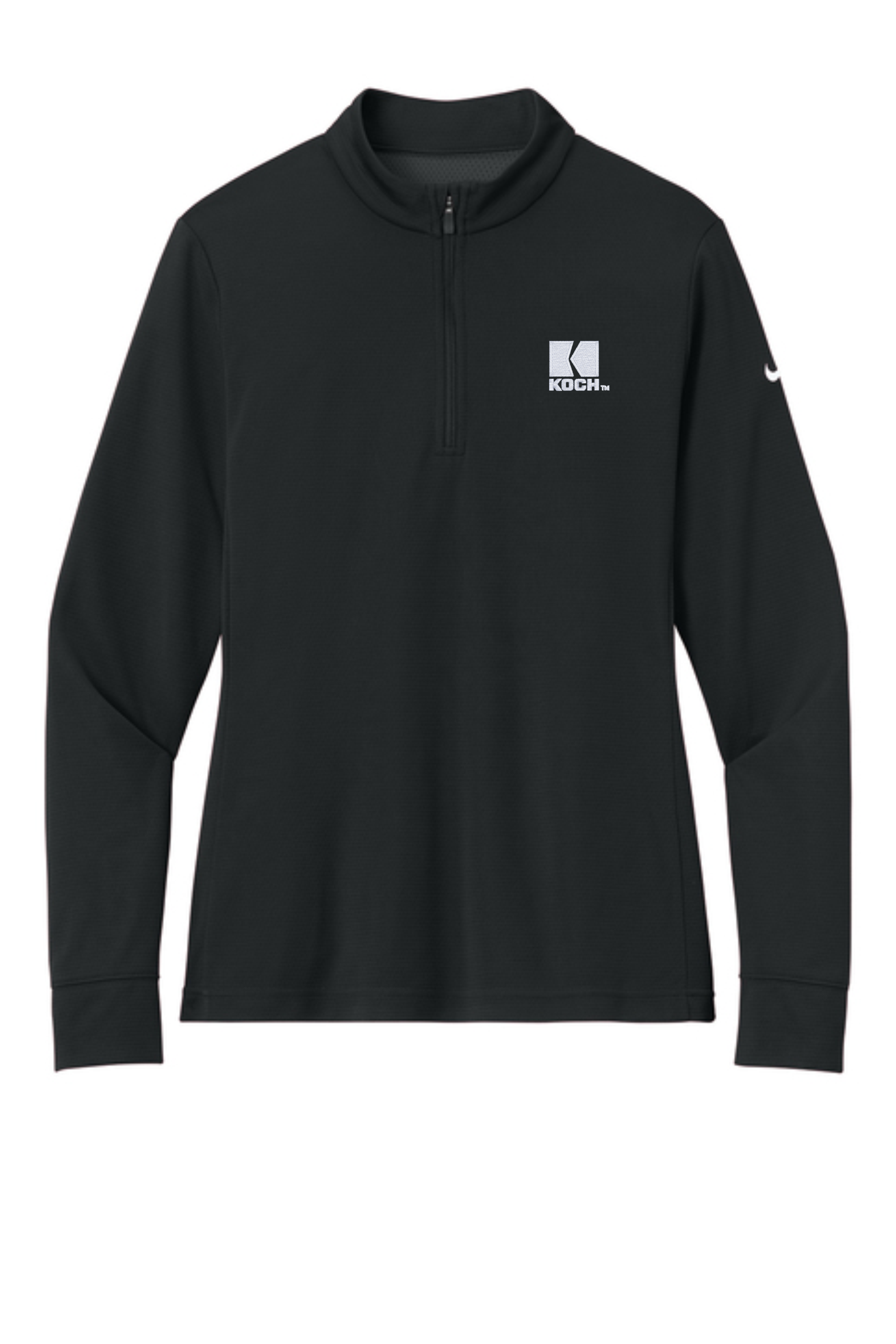 Nike Women's Essential 1/2-Zip Cover-Up NKHM7969 With Koch Embroidery