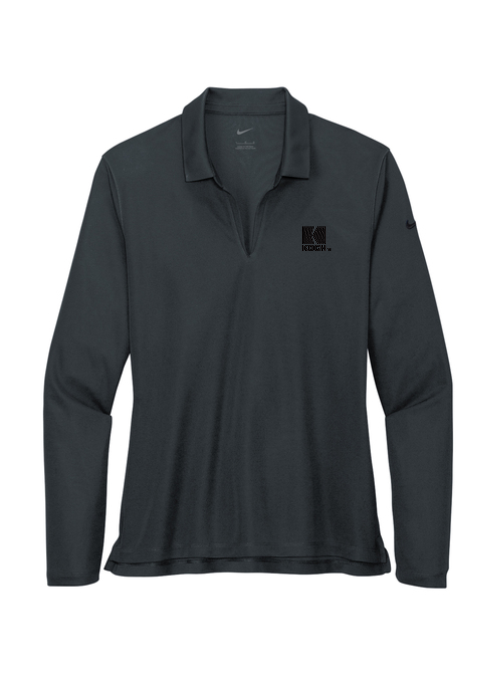 Nike NKDC2105 Women's Dri-FIT Micro Pique 20 Long Sleeve Polo With Koch Embroidery