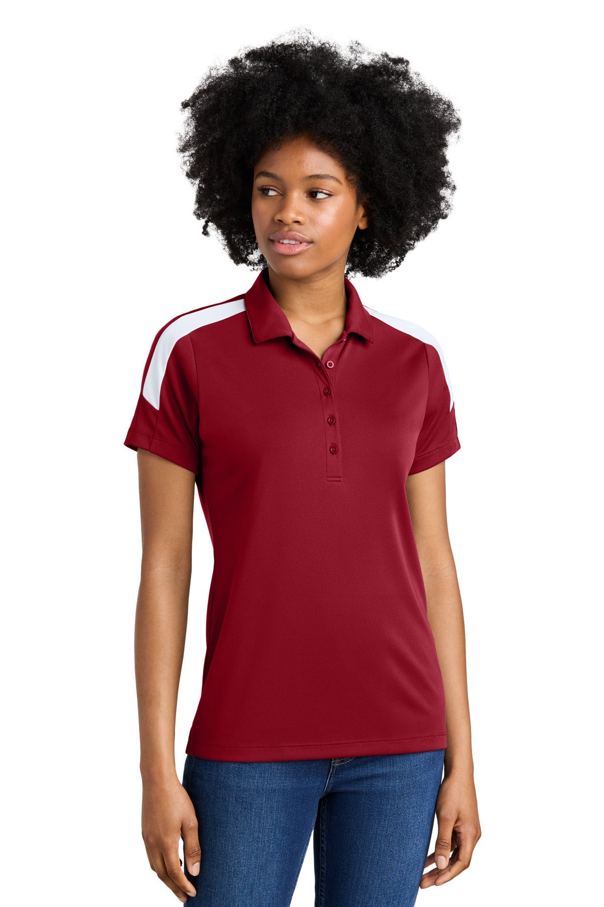 Model Deep Red/ White