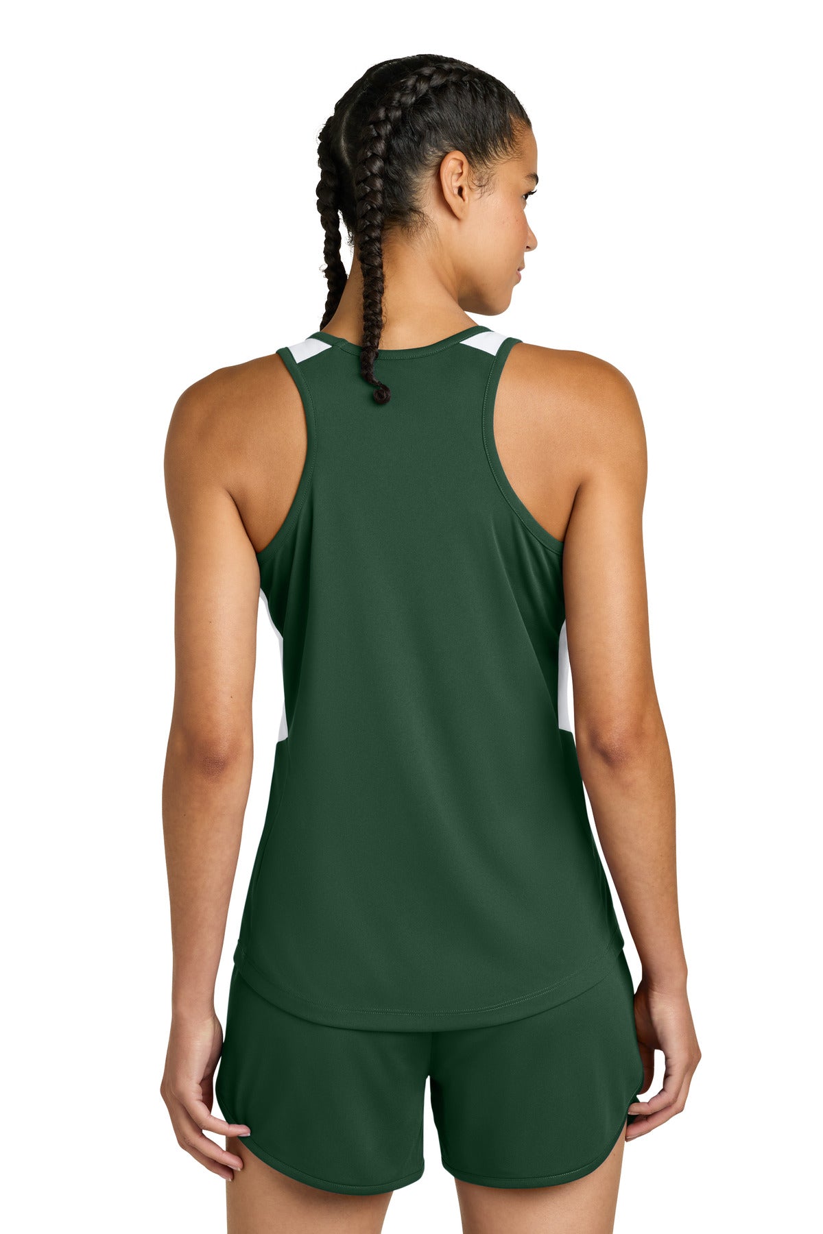 Back Model Forest Green/ White