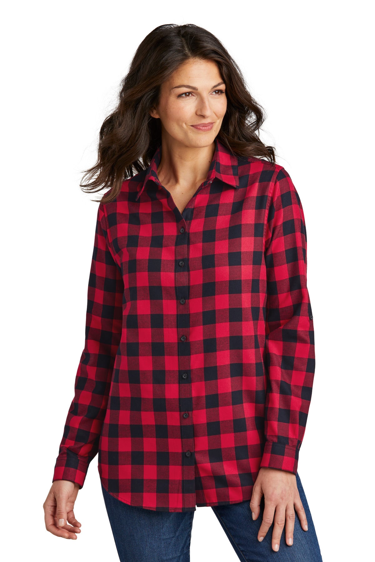 Model Red/ Black Buffalo Check