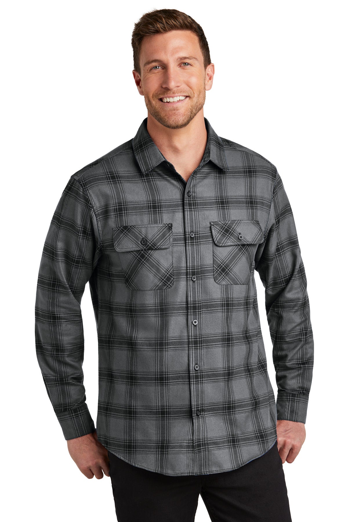 Model Grey/ Black Open Plaid