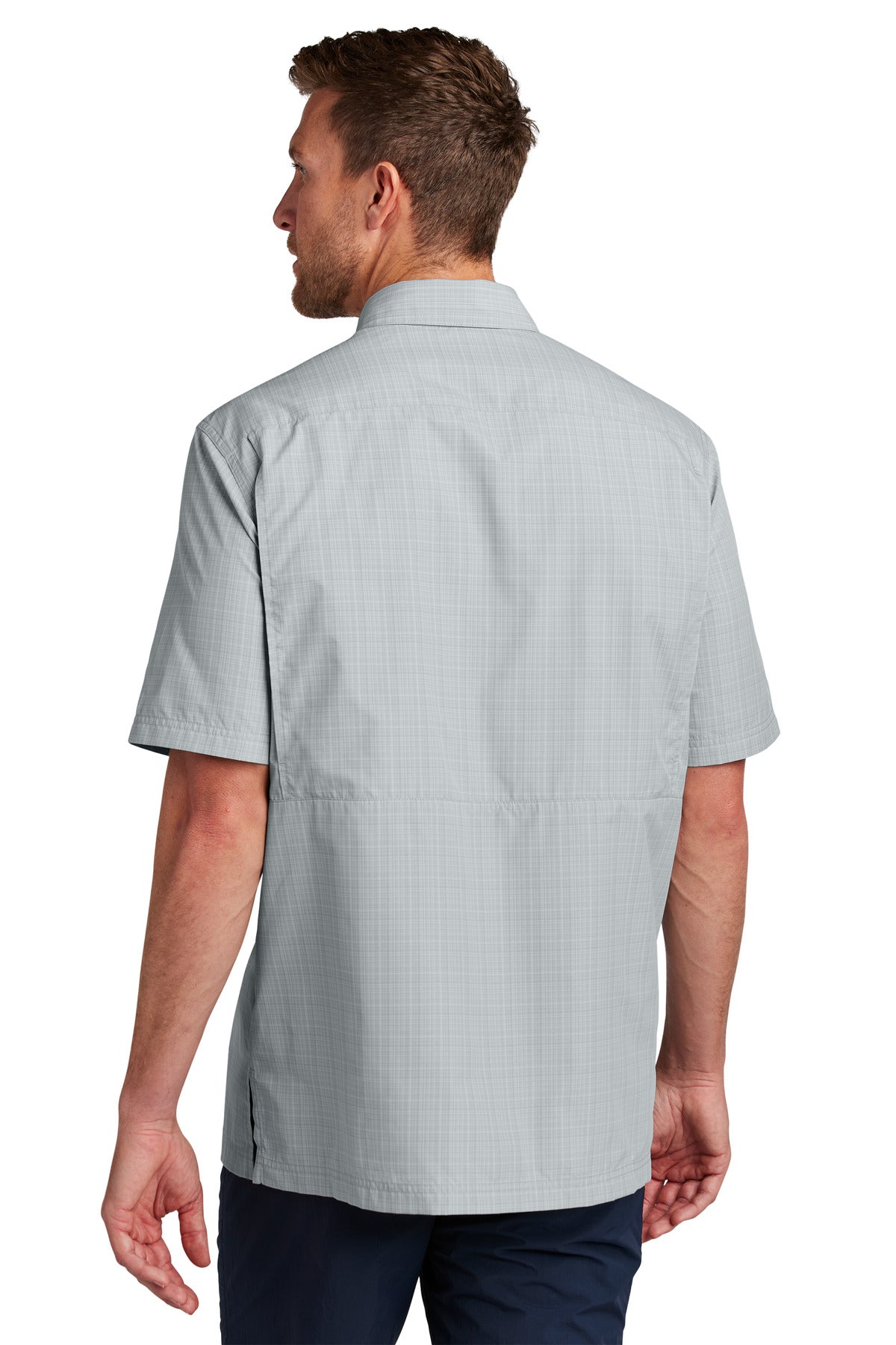 Back Model Silver/ Gusty Grey Crosshatch Plaid