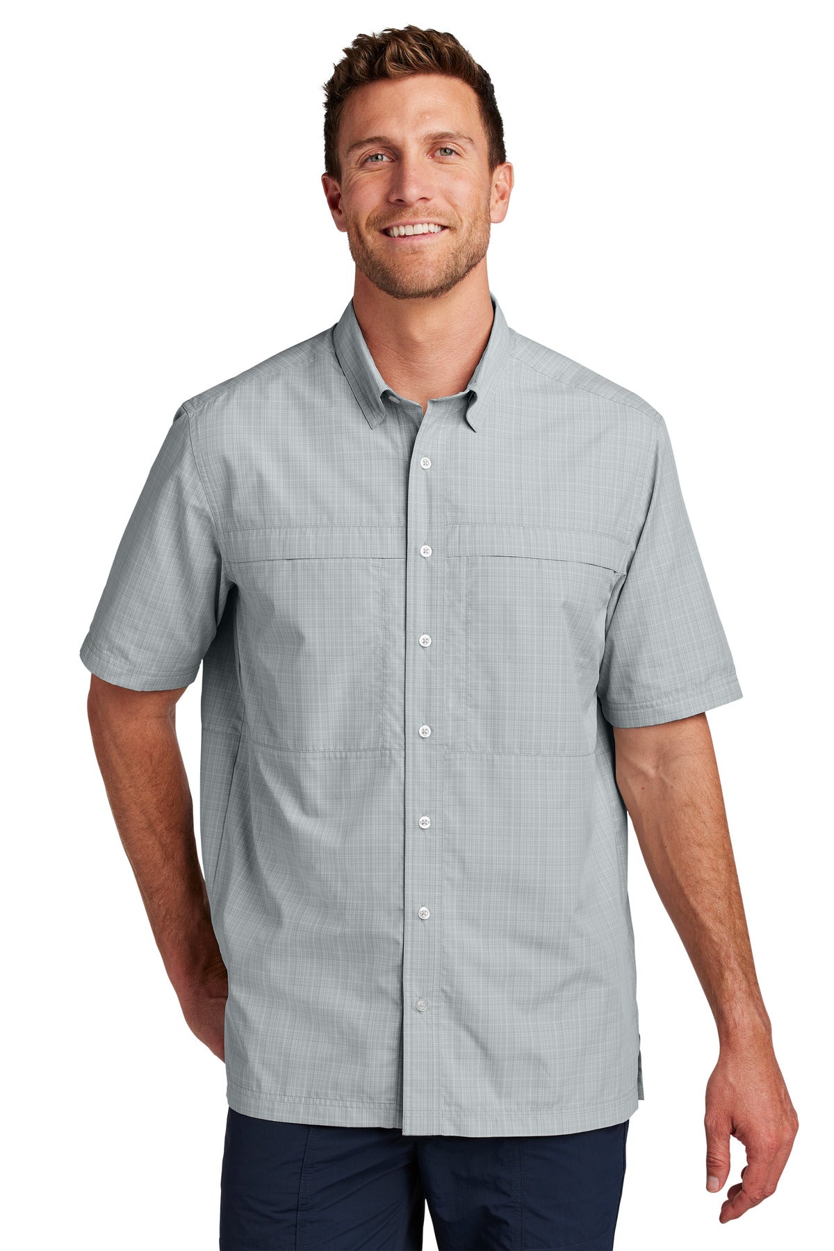 Model Silver/ Gusty Grey Crosshatch Plaid