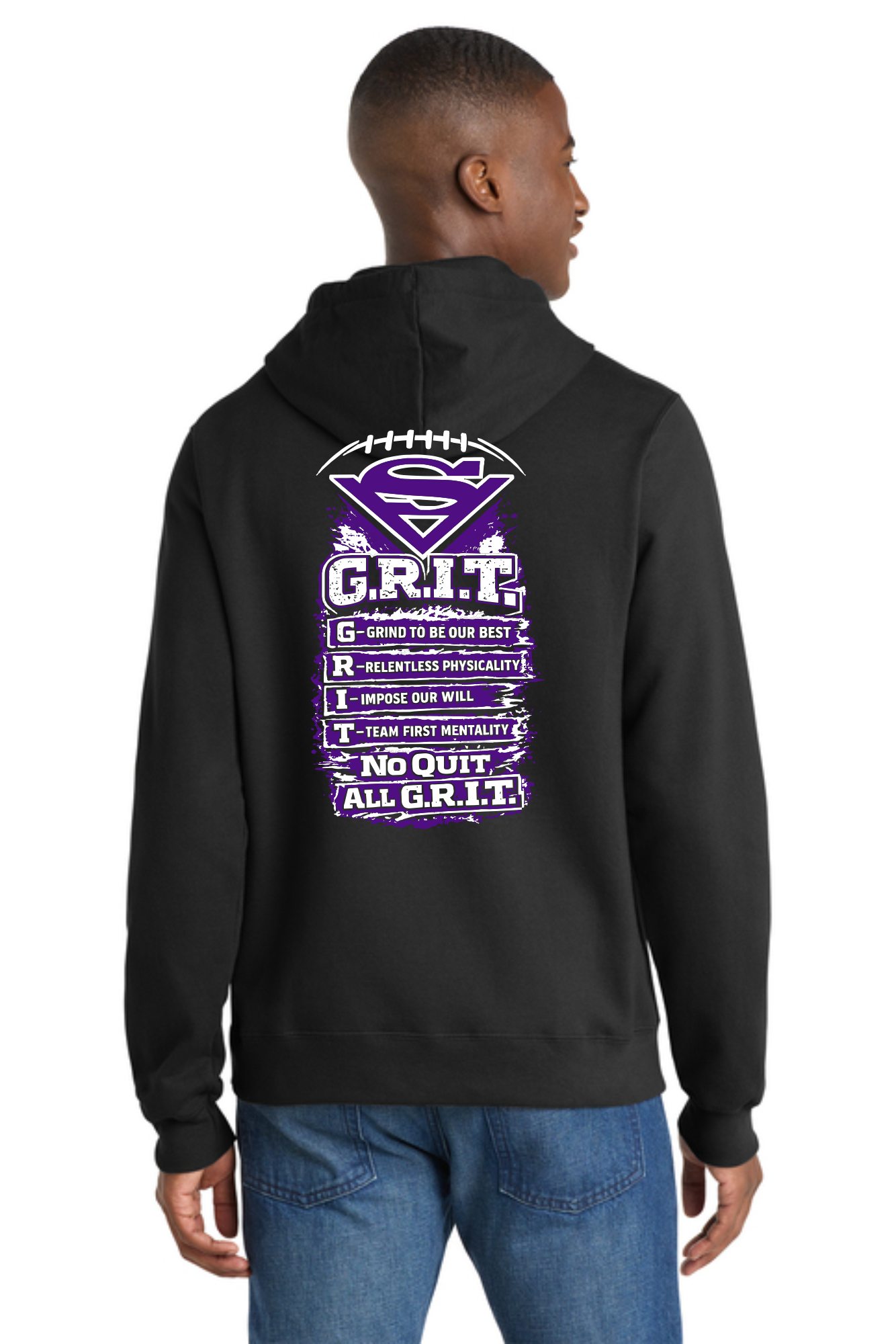 Swan Valley Football Adult Port & Company Mid-Weight Hooded Sweatshirt