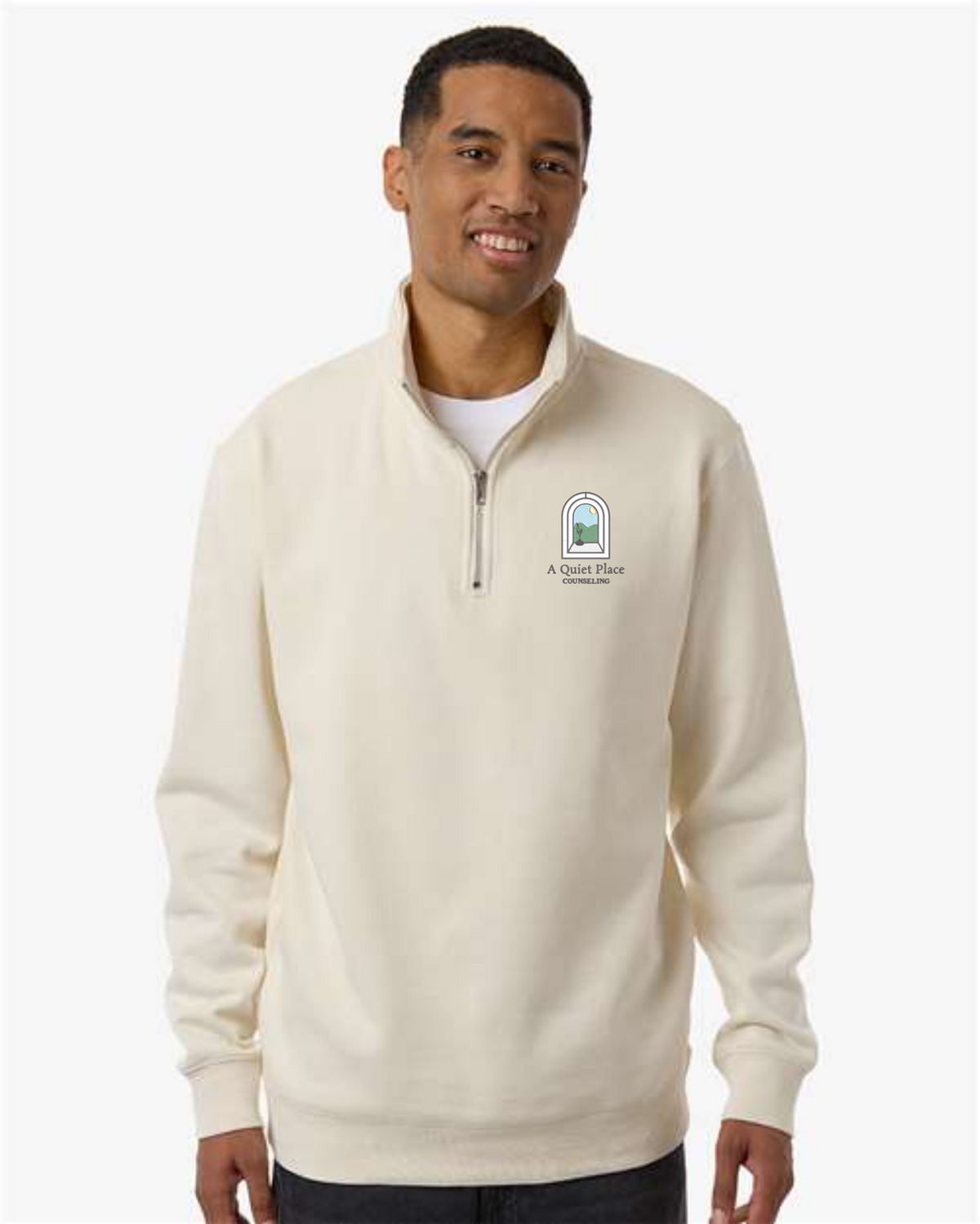 Independent Trading Co. SS4600QZ Midweight Quarter-Zip Pullover With A Quiet Place Embroidery