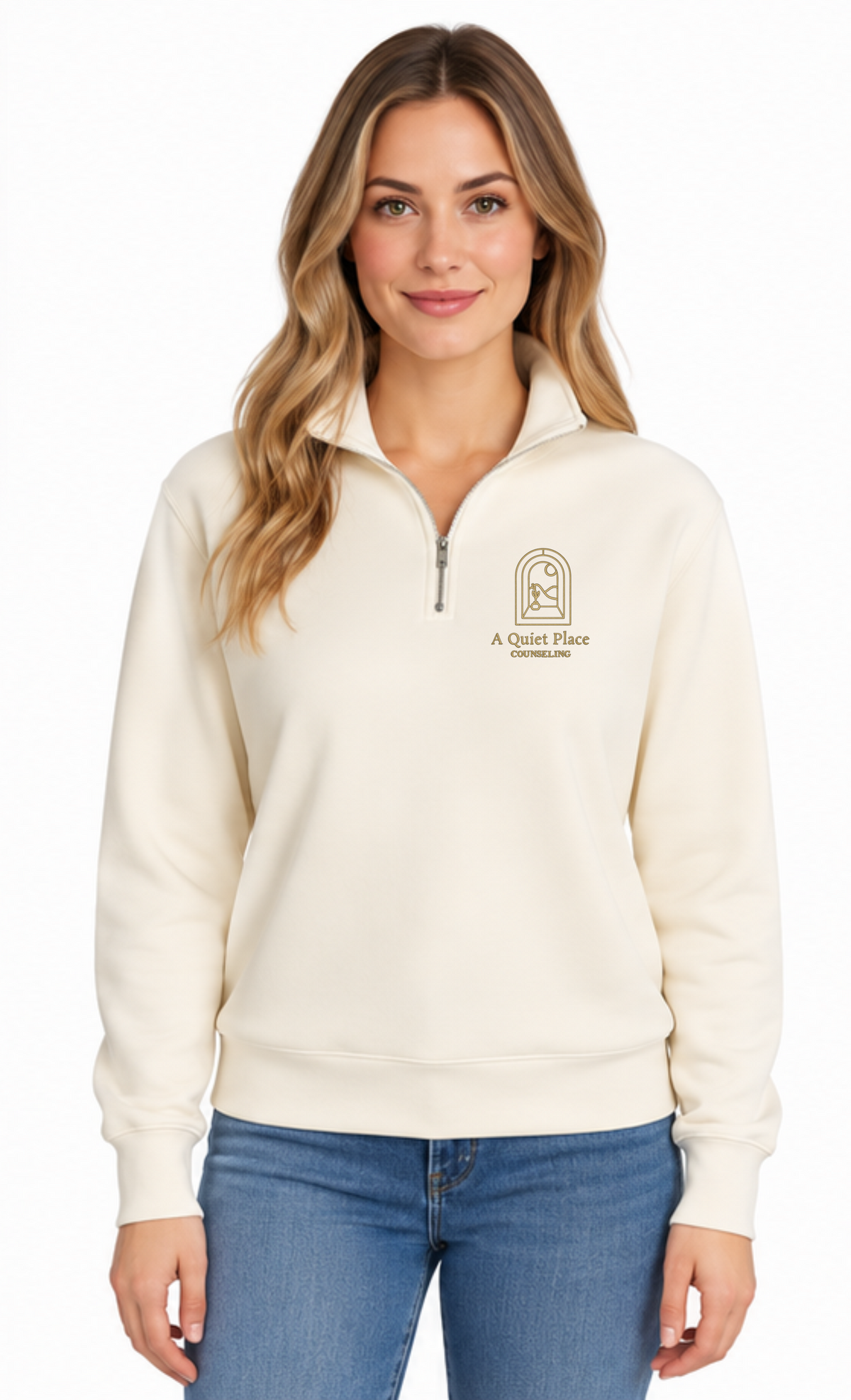 Independent Trading Co. SS4600QZ Midweight Quarter-Zip Pullover With A Quiet Place Embroidery