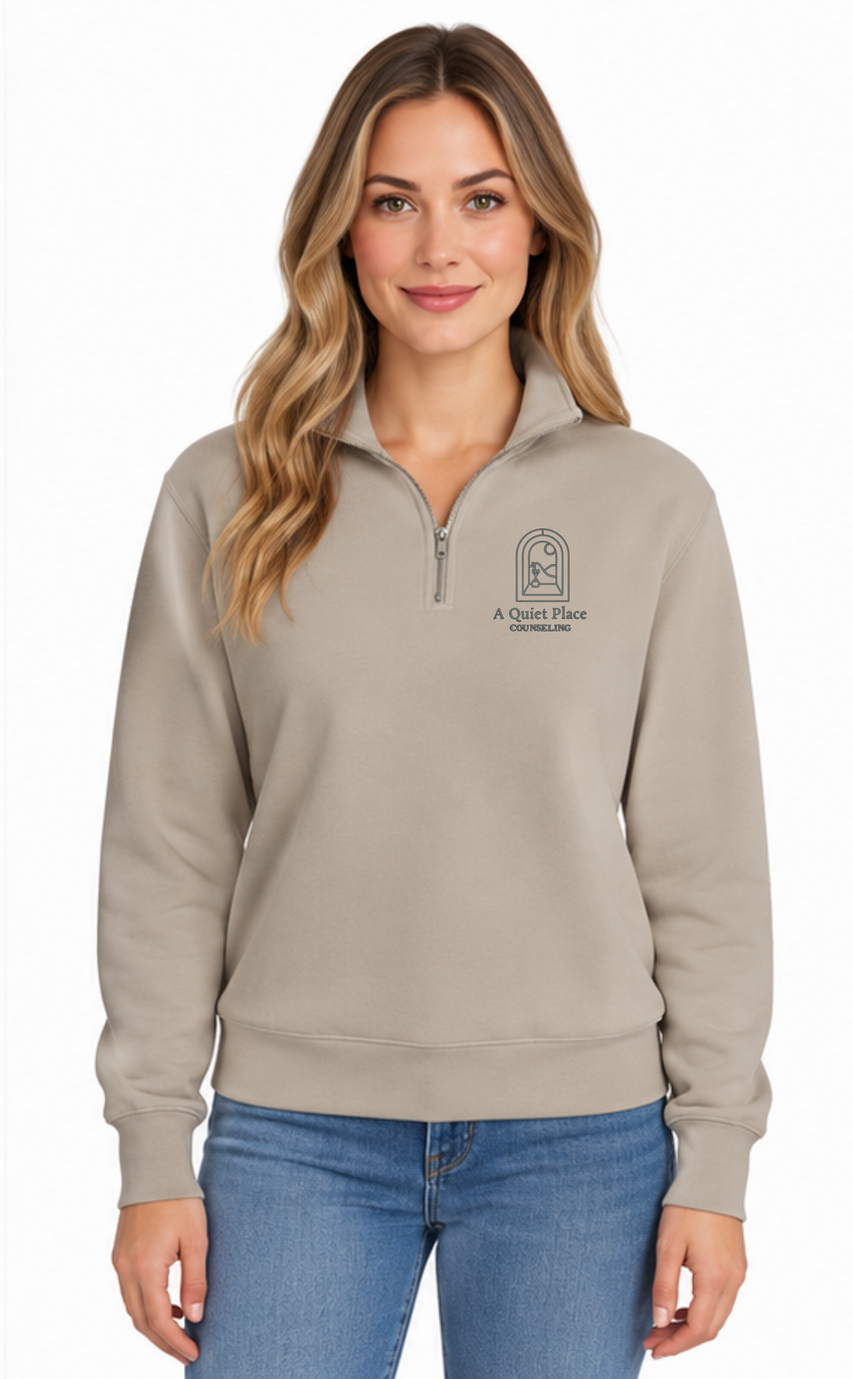 Independent Trading Co. SS4600QZ Midweight Quarter-Zip Pullover With A Quiet Place Embroidery