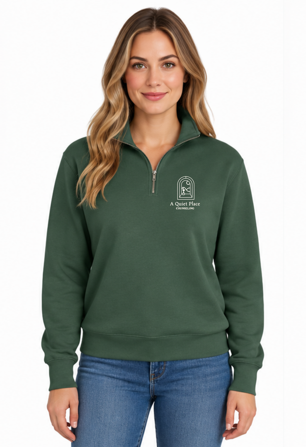 Independent Trading Co. SS4600QZ Midweight Quarter-Zip Pullover With A Quiet Place Embroidery